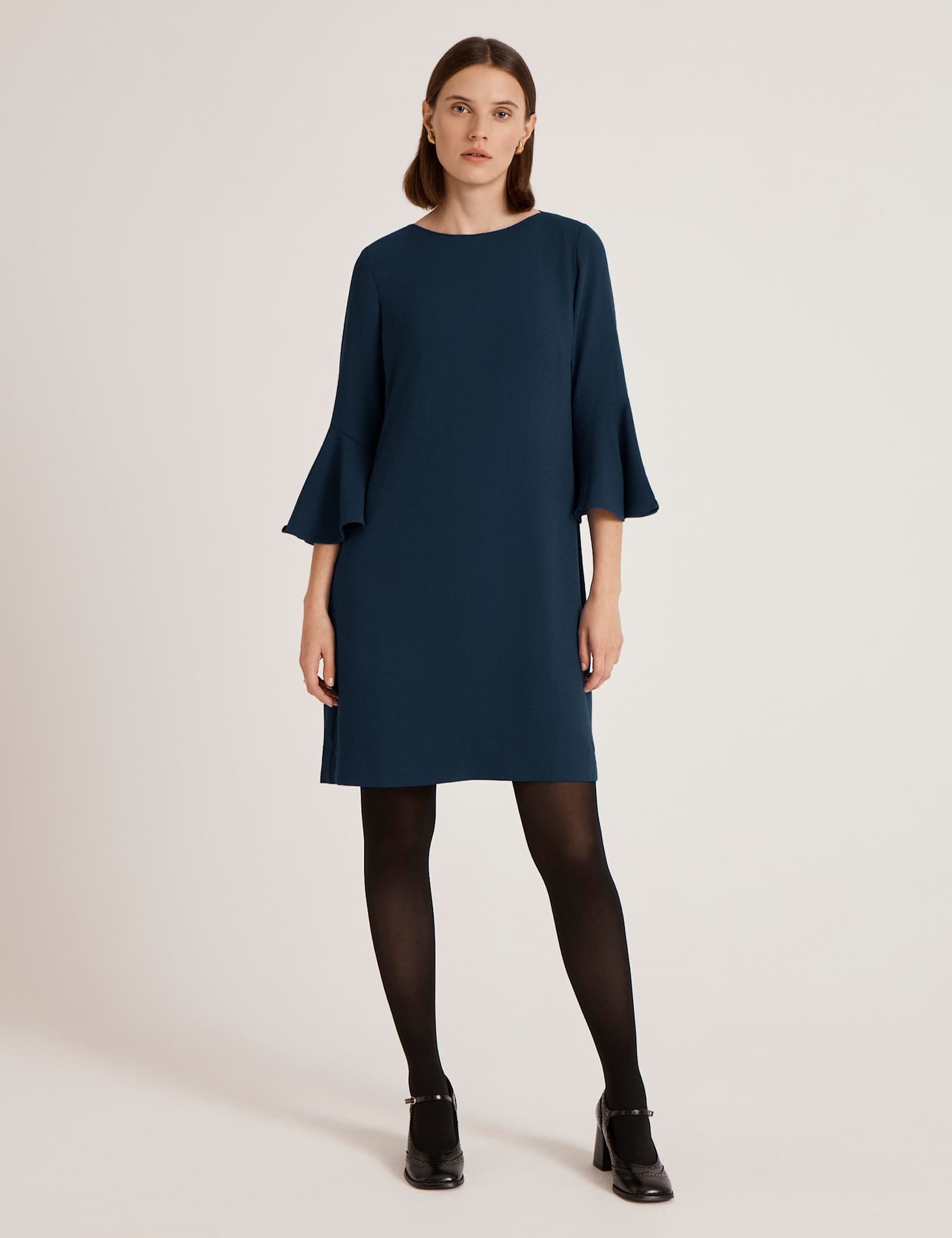 Crepe Frill Sleeve Mini Dress - image 3