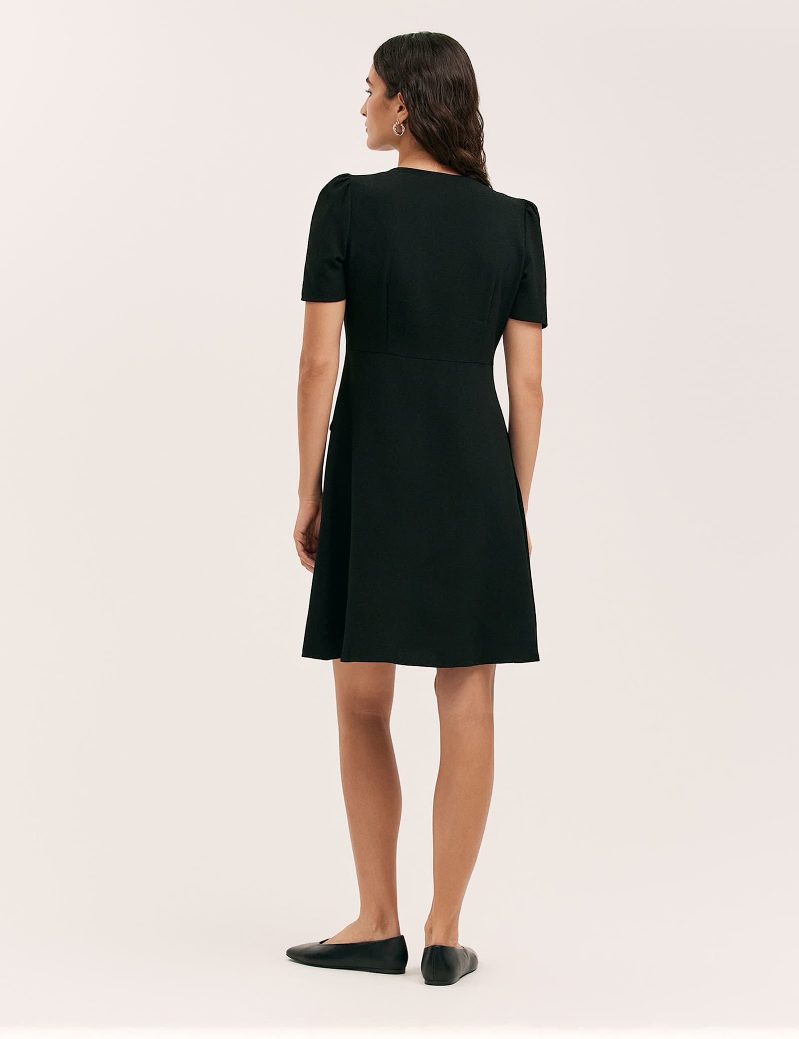 V-Neck Button Through Tailored Dress - image 5