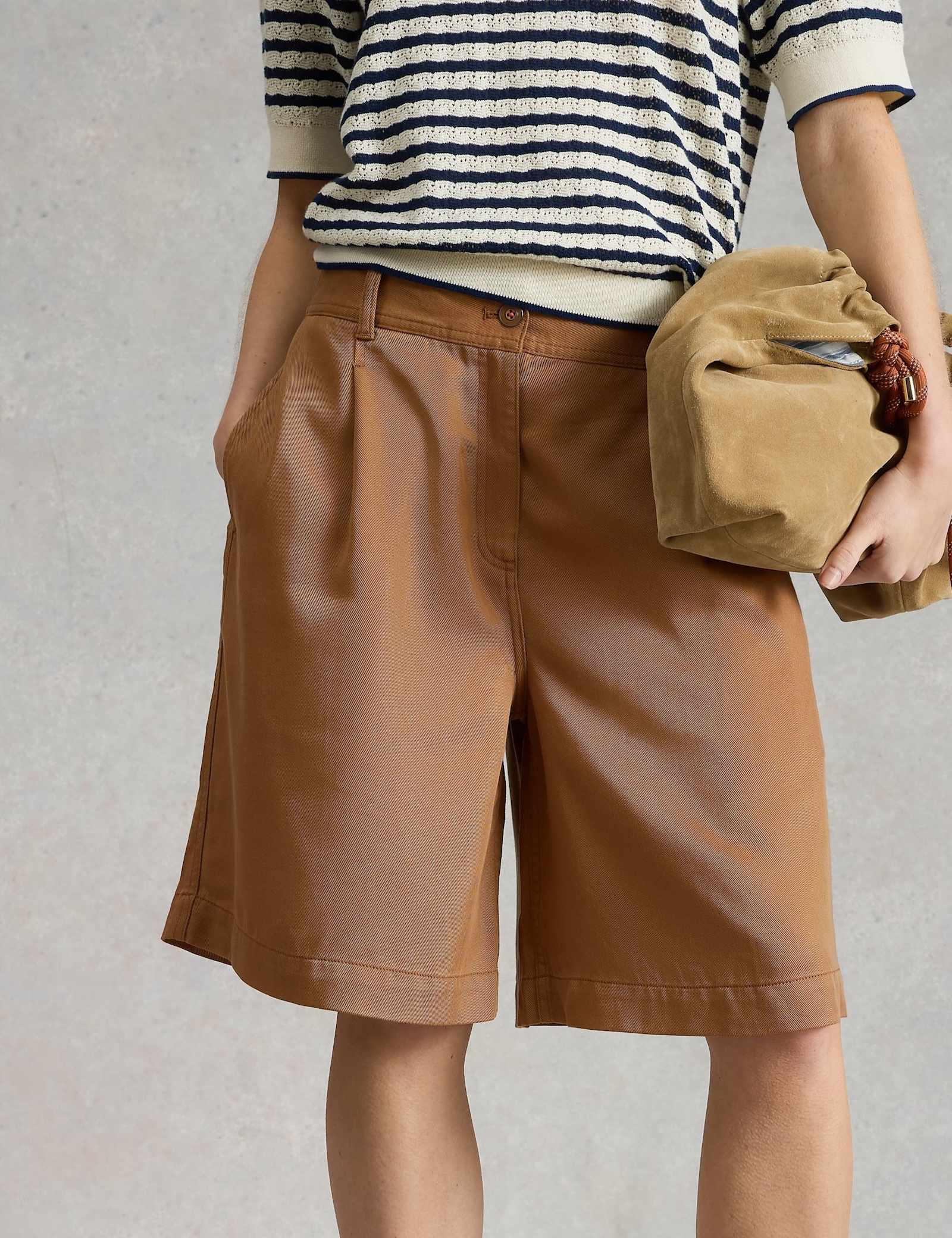 Pure Lyocell Pleat Front Shorts - image 5