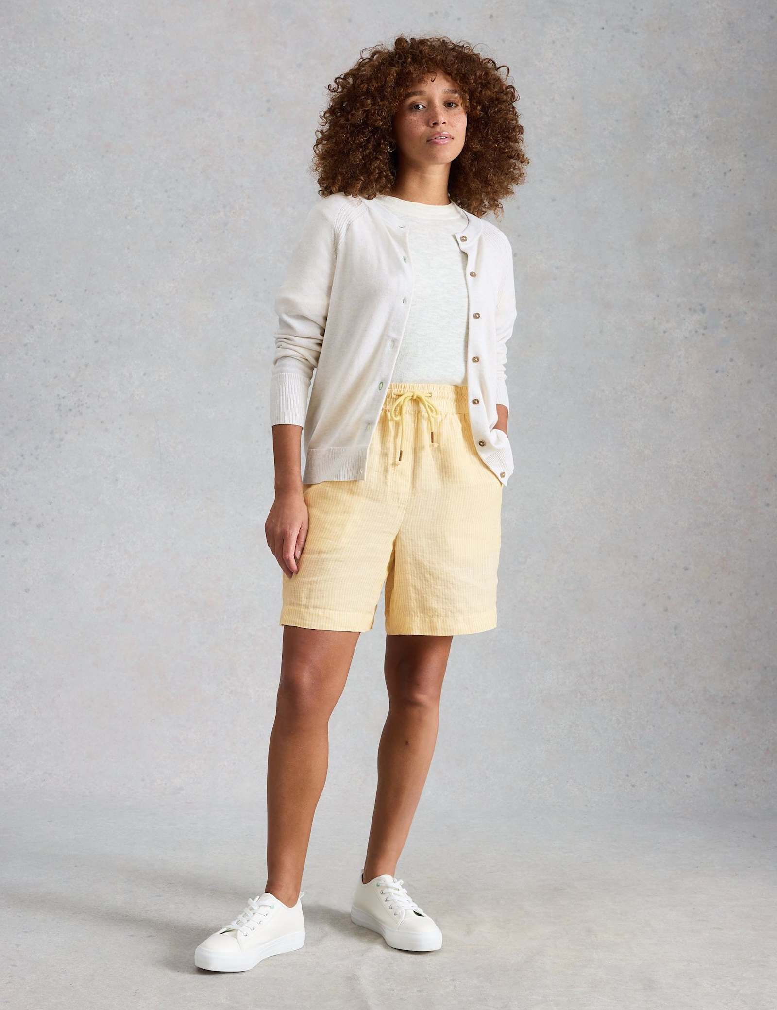 Pure Linen Striped Shorts - image 5