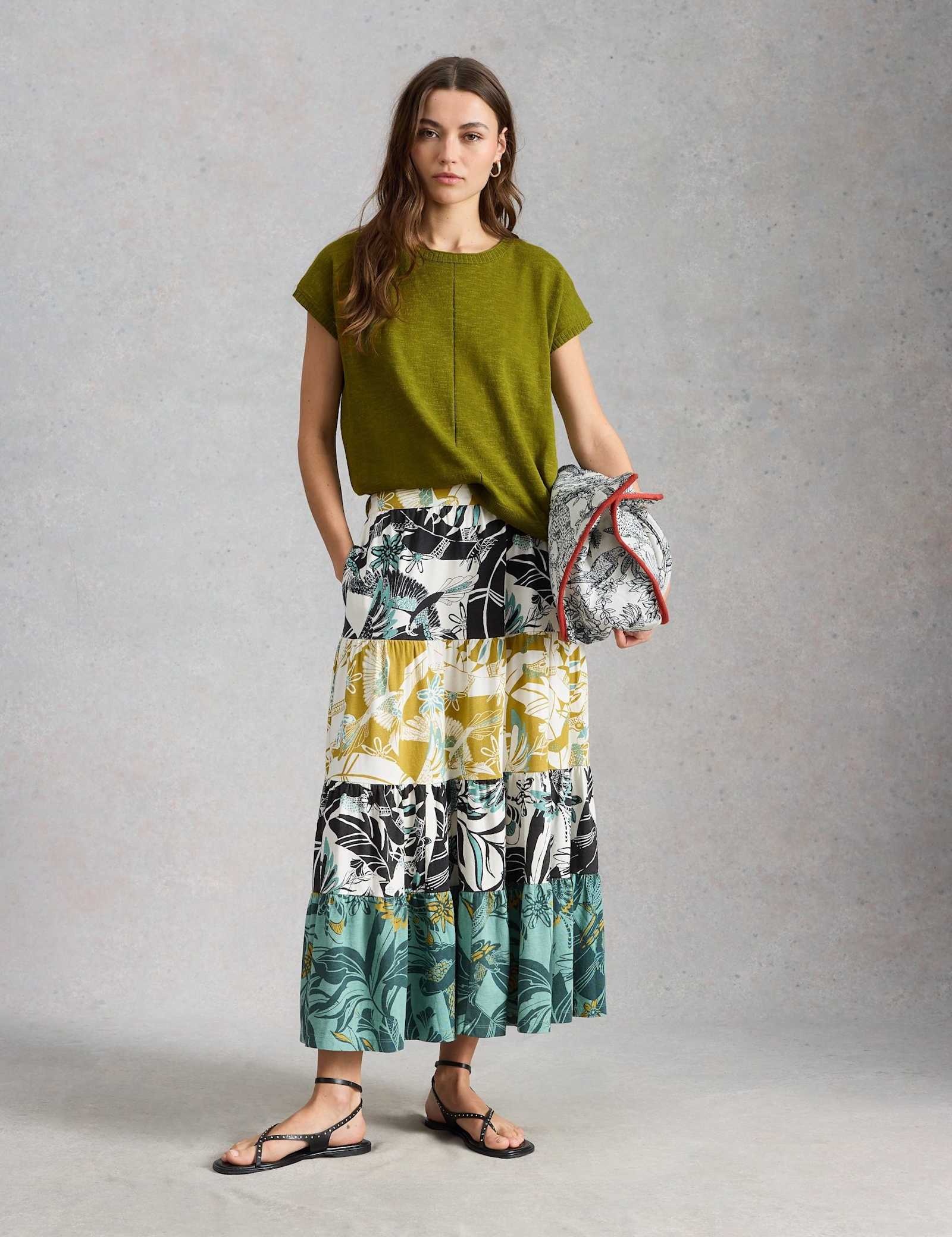 Cotton Rich T-Shirt with Linen - image 3