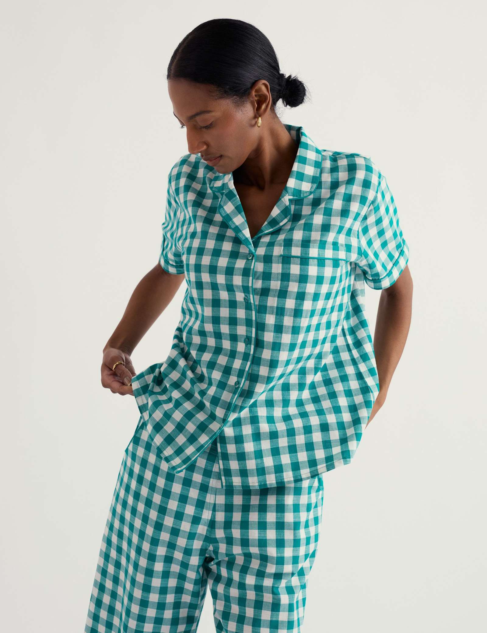 Pure Cotton Checked Pyjama Set - image 5