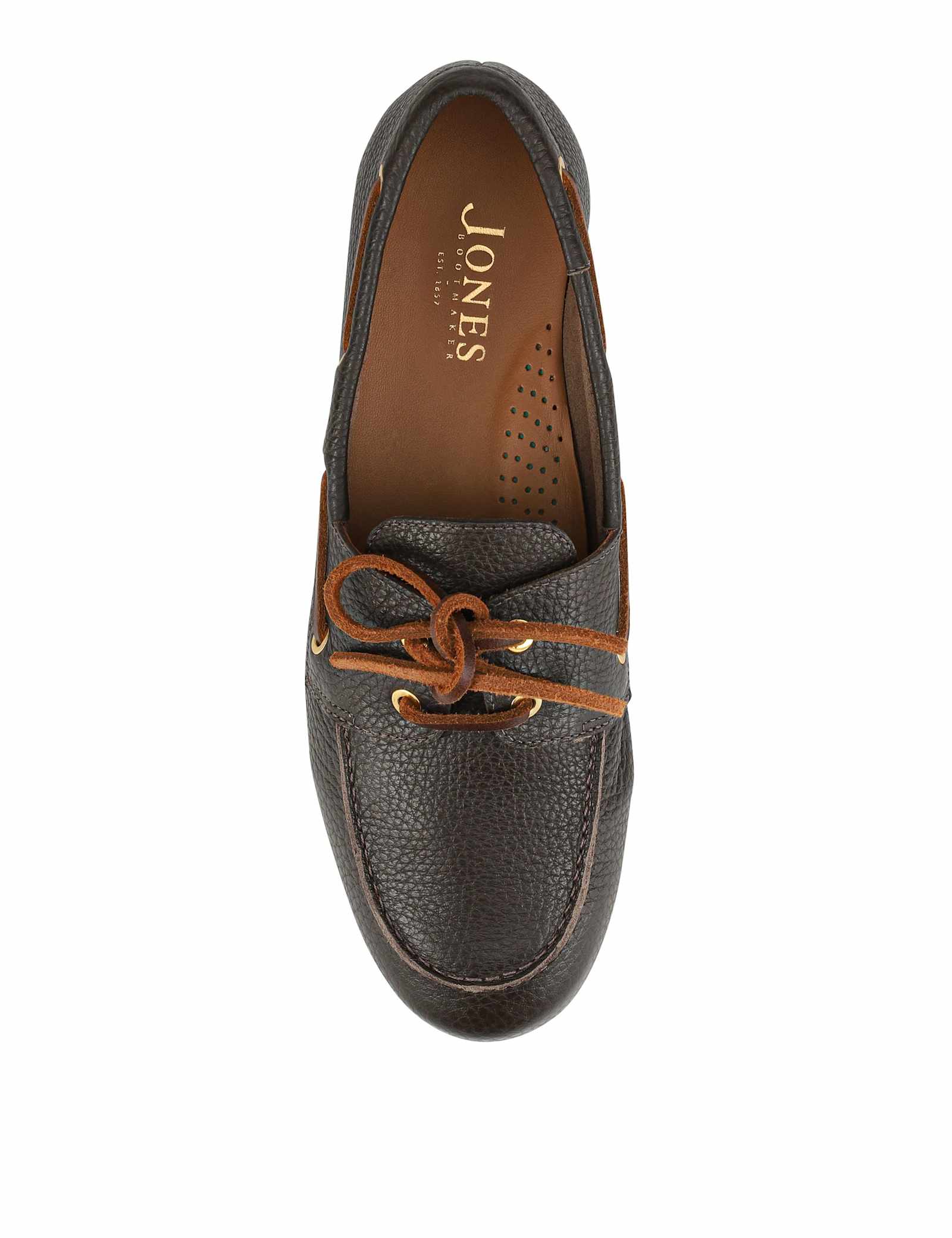 Suede Lace Up Eyelet Detail Loafers - image 5