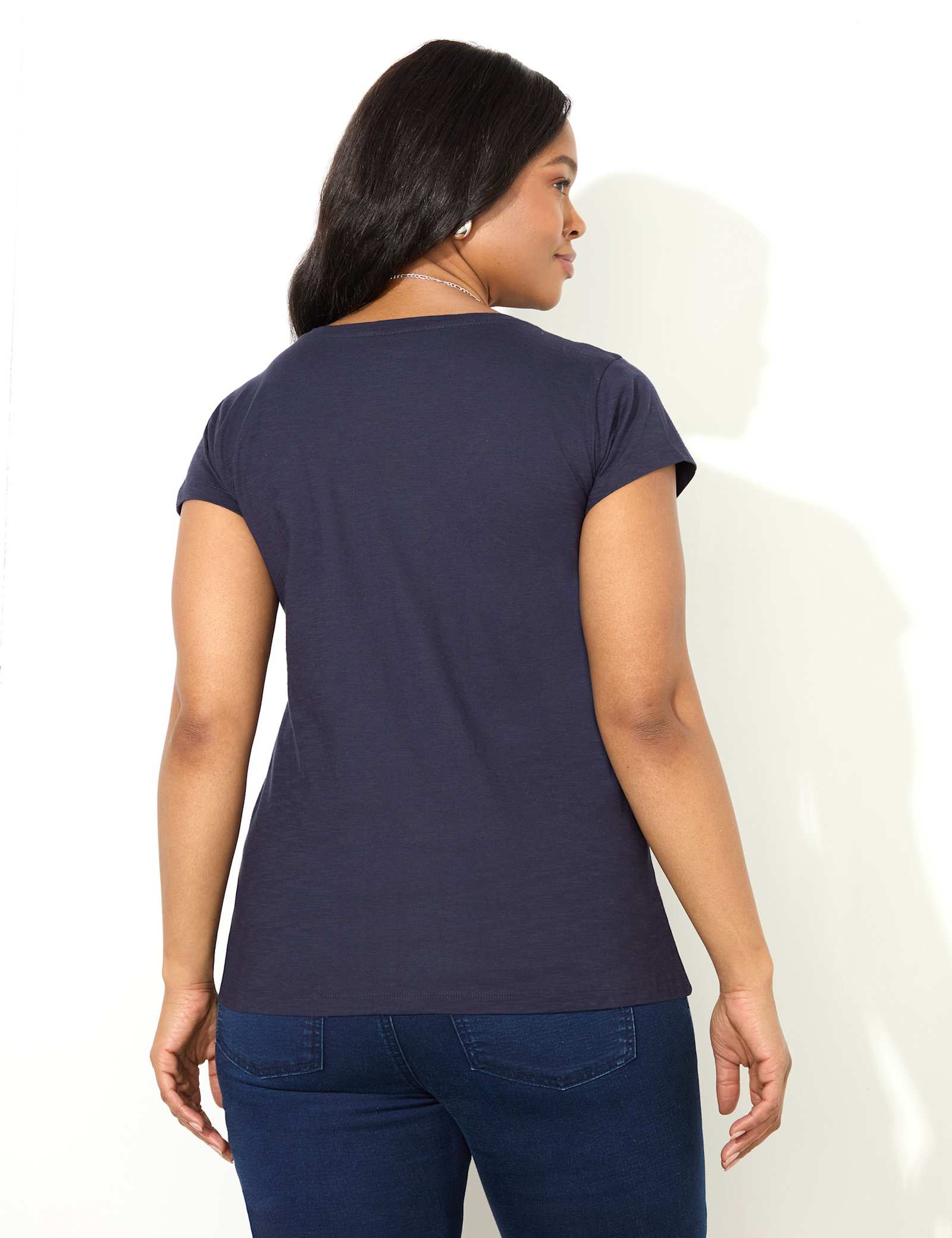 Pure Cotton Scoop Neck T-Shirt - image 3