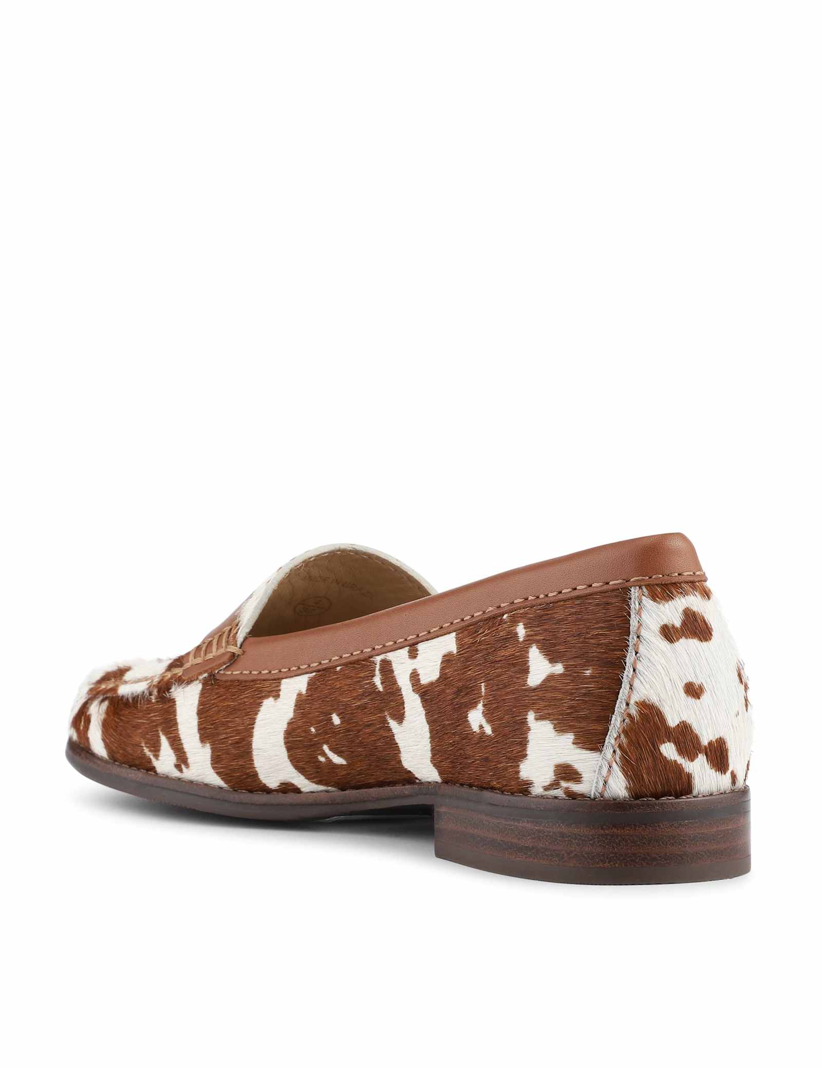 Leather Animal Print Block Heel Loafers - image 3