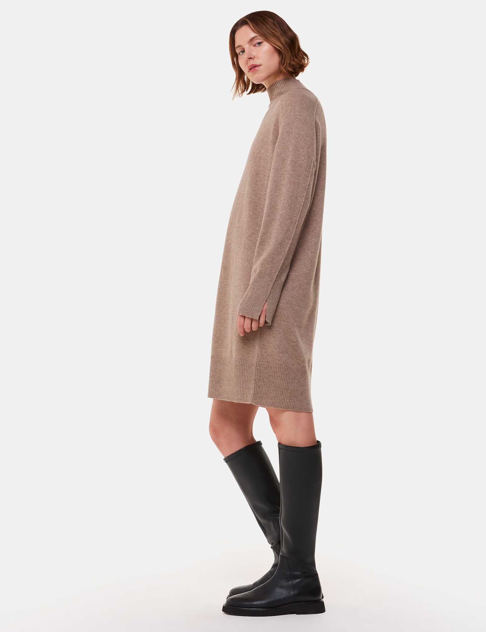 Leather Block Heel Knee High Boots - image 4