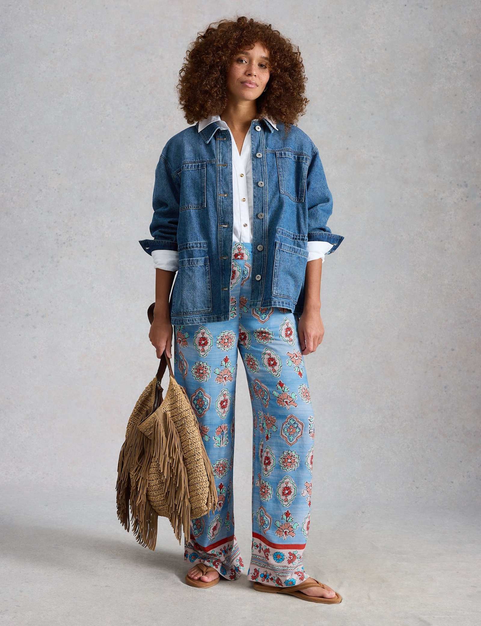 Floral Wide Leg Trousers - image 5