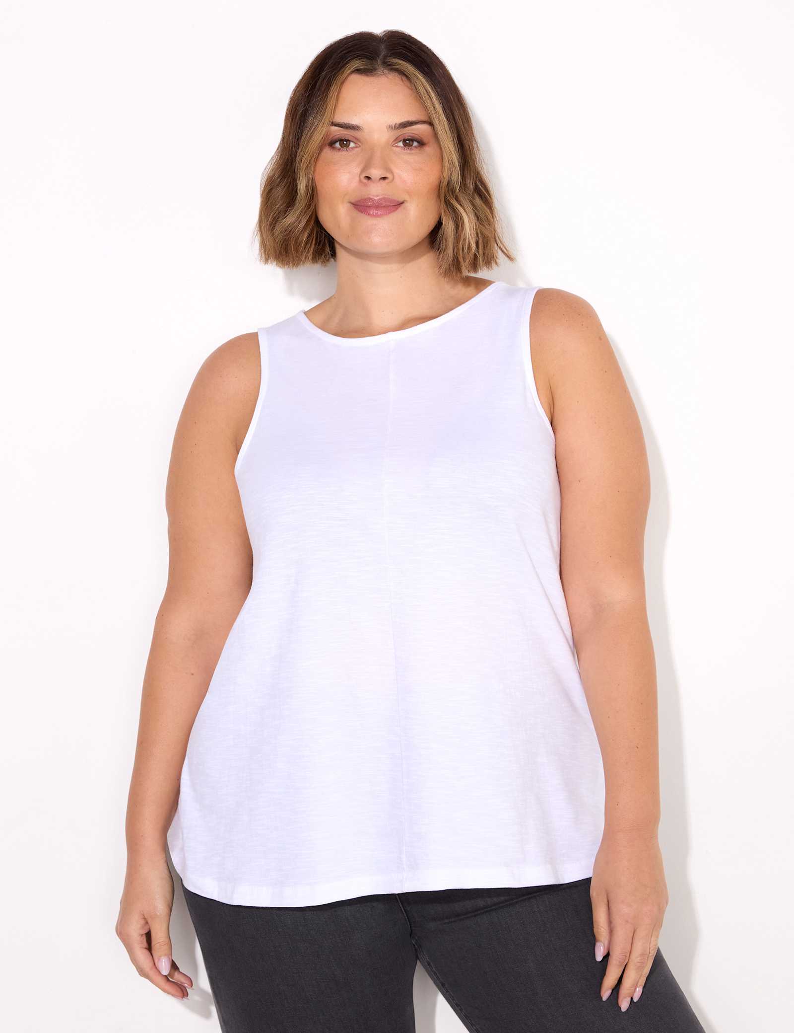 Pure Cotton Round Neck Vest Top - image 4