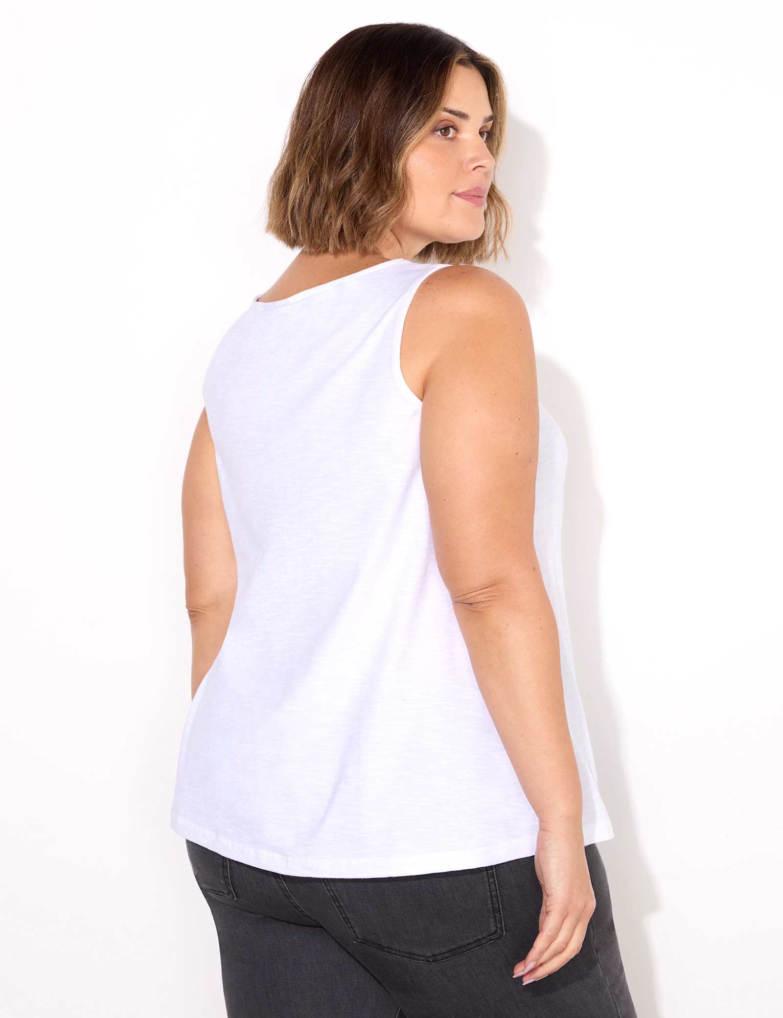 Pure Cotton Round Neck Vest Top - image 2