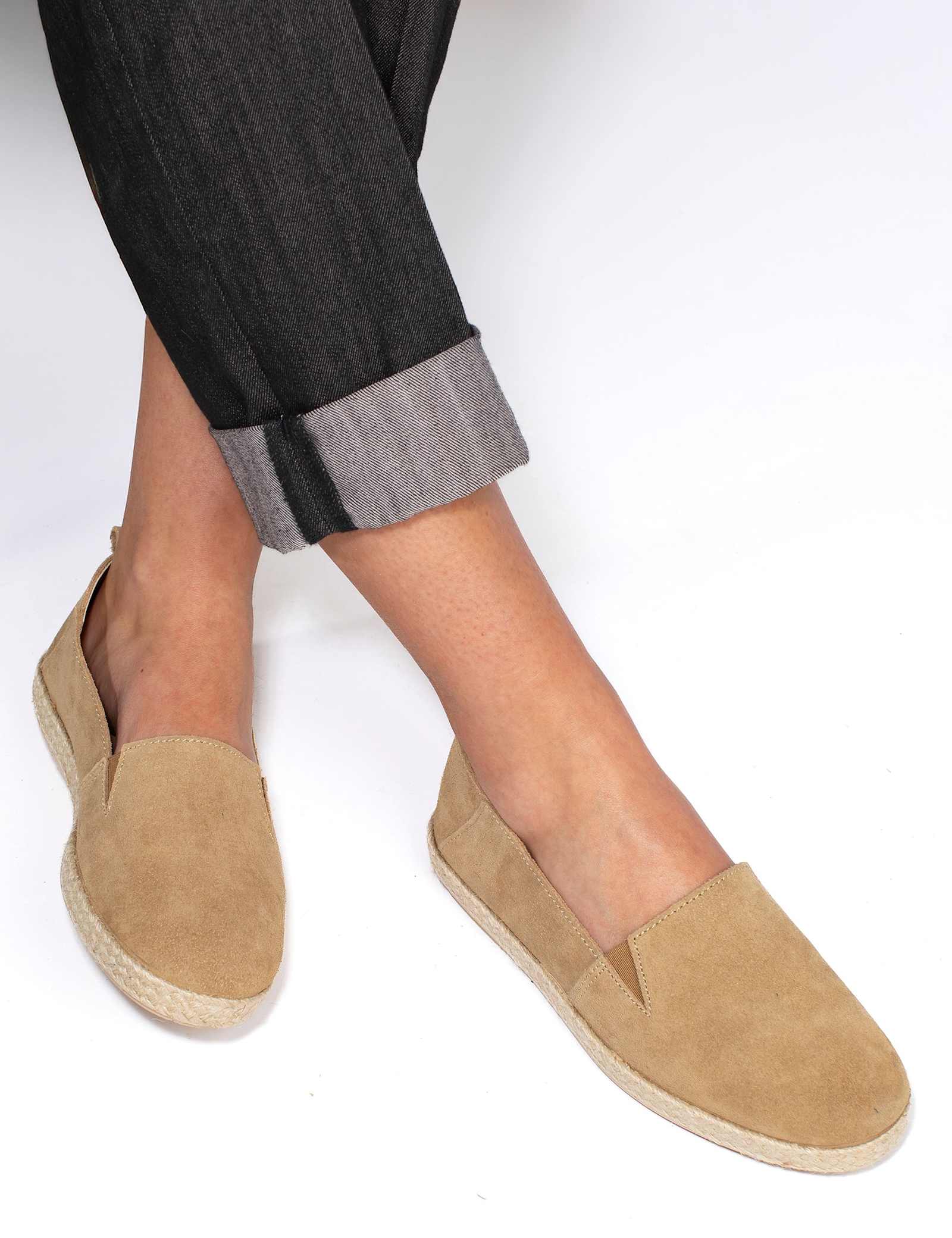 Suede Slip On Flat Espadrilles - image 1
