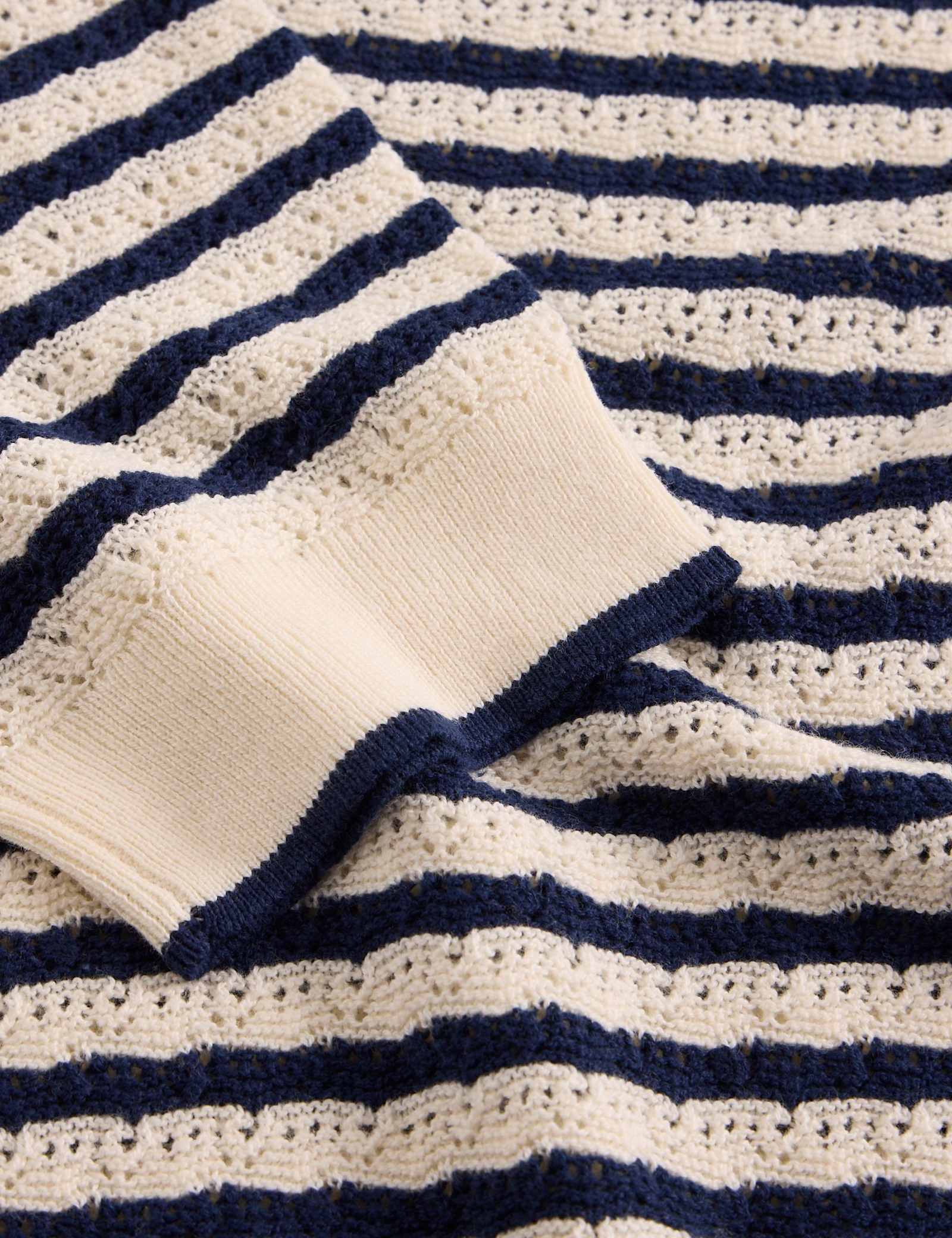 Pure Cotton Pointelle Knitted T-Shirt - image 5