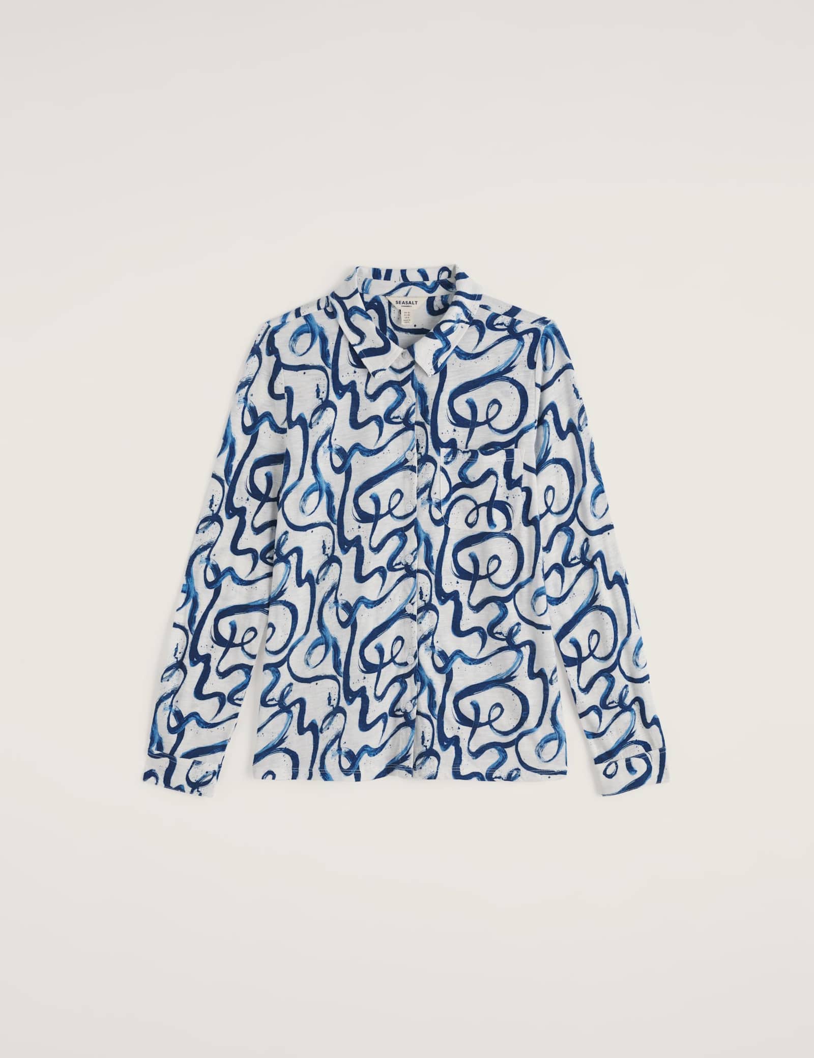 Pure Cotton Jersey Printed Collared Shirt - image 1