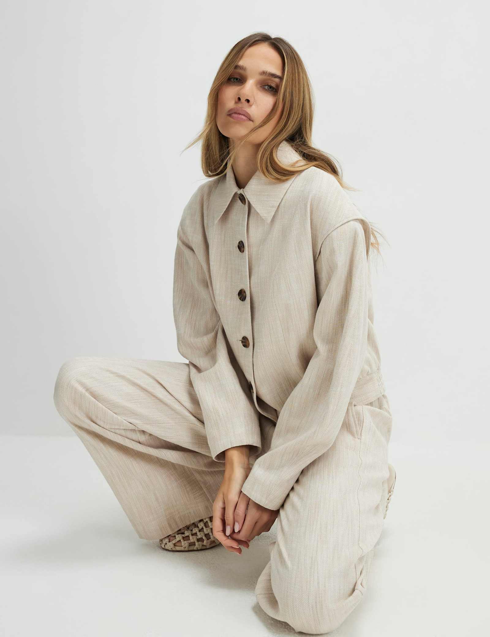 Pure Cotton Textured Bomber Jacket - image 3