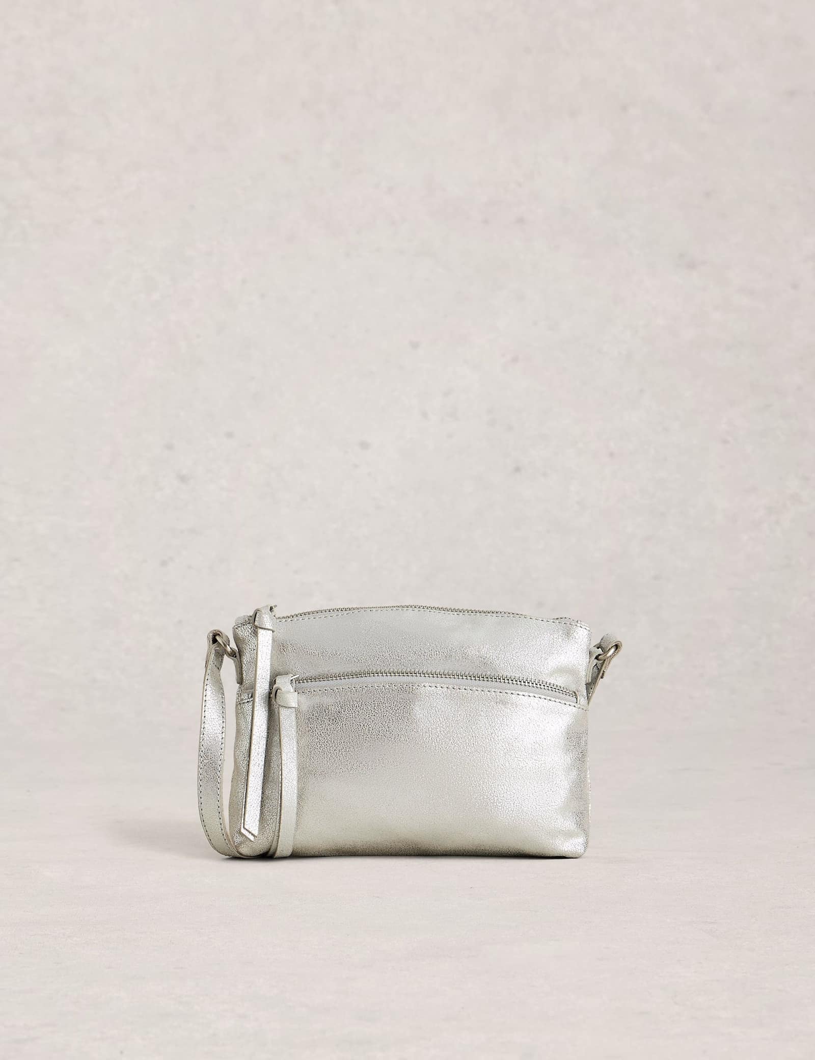 Leather Metallic Mini Cross Body Bag - image 1