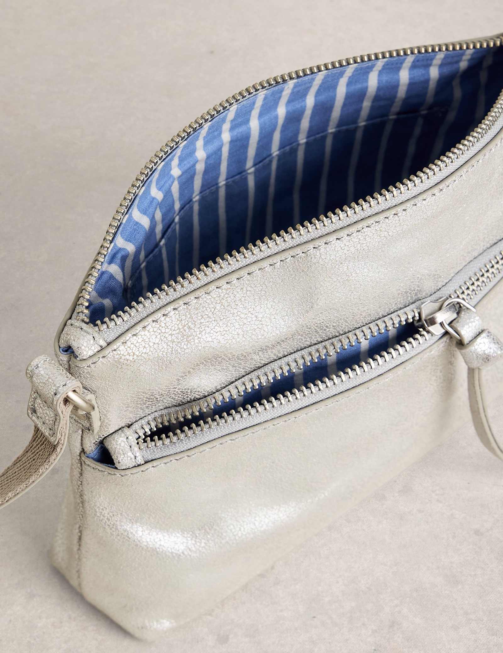 Leather Metallic Mini Cross Body Bag - image 4