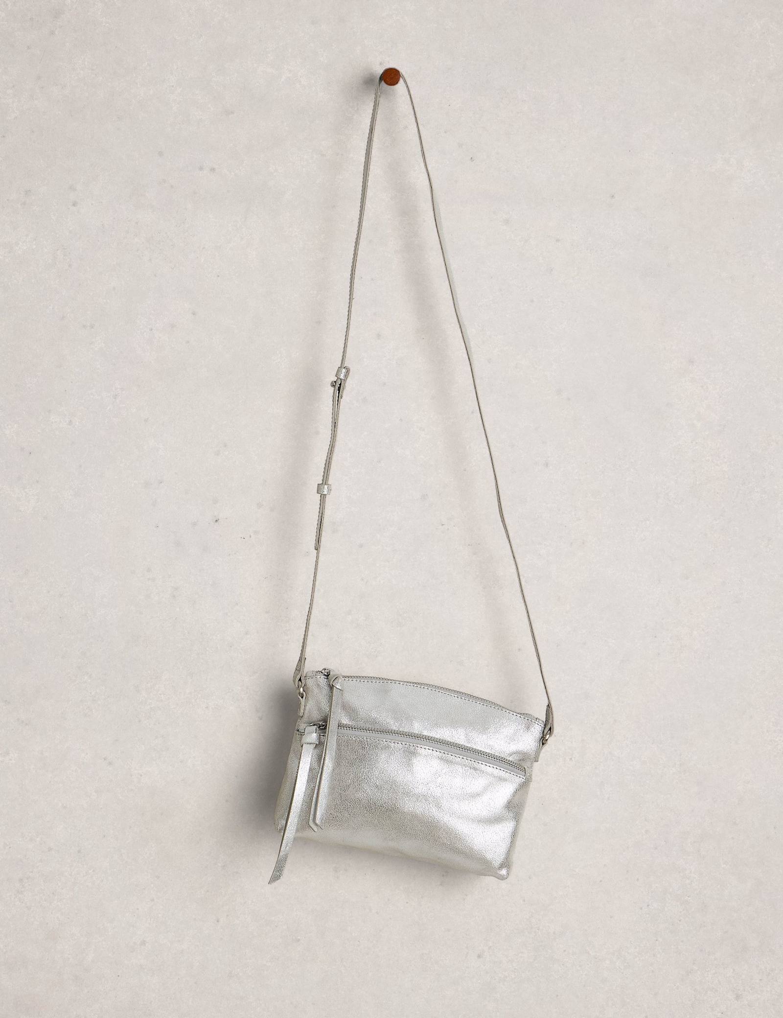 Leather Metallic Mini Cross Body Bag - image 3