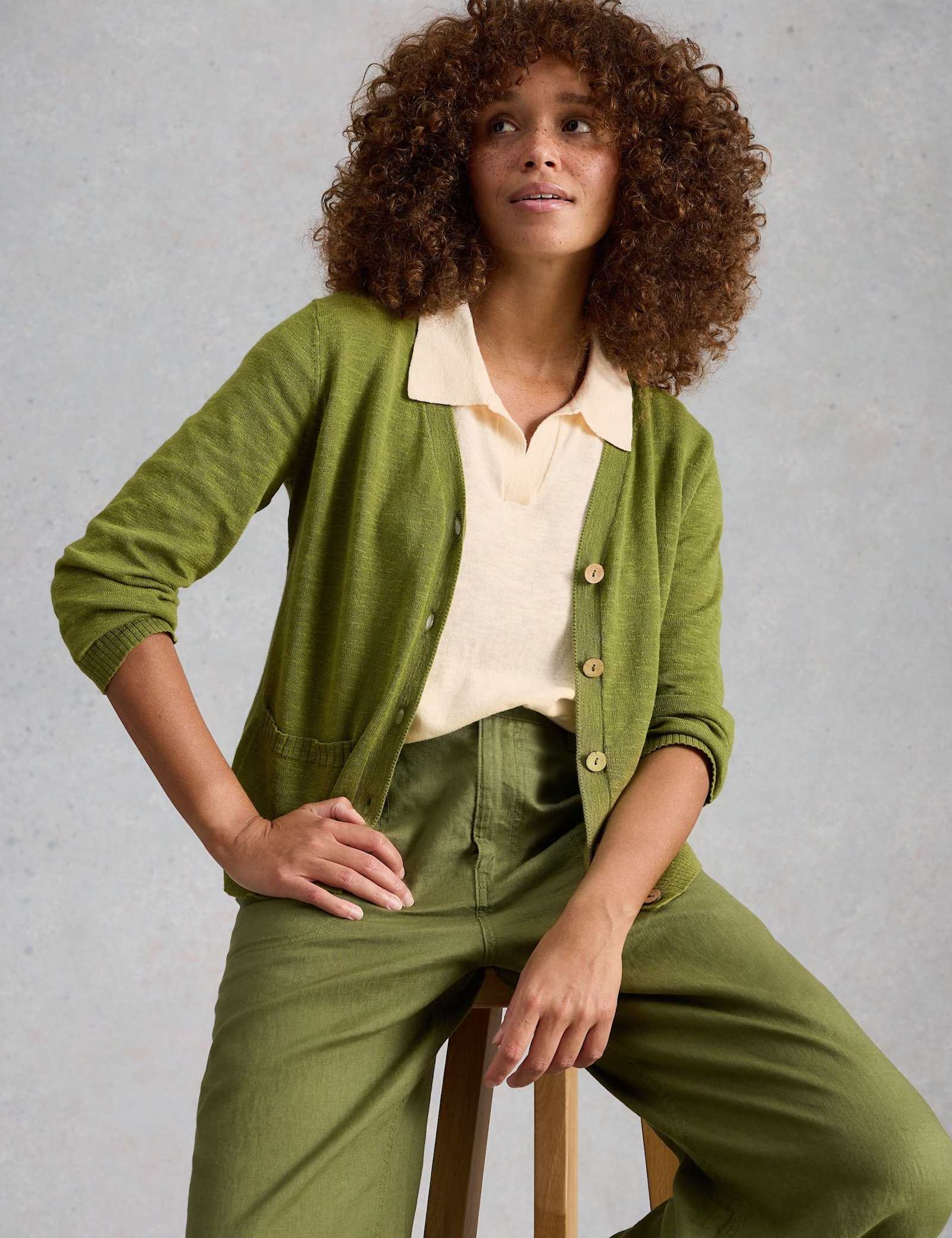 Cotton Rich Top With Linen - image 5