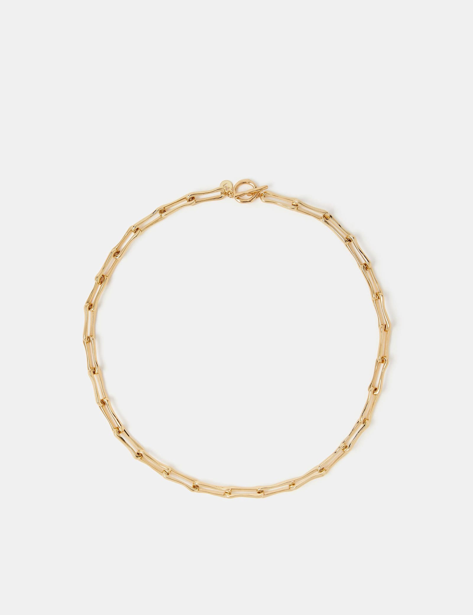 14ct Gold Plated Paperclip Necklace - image 1