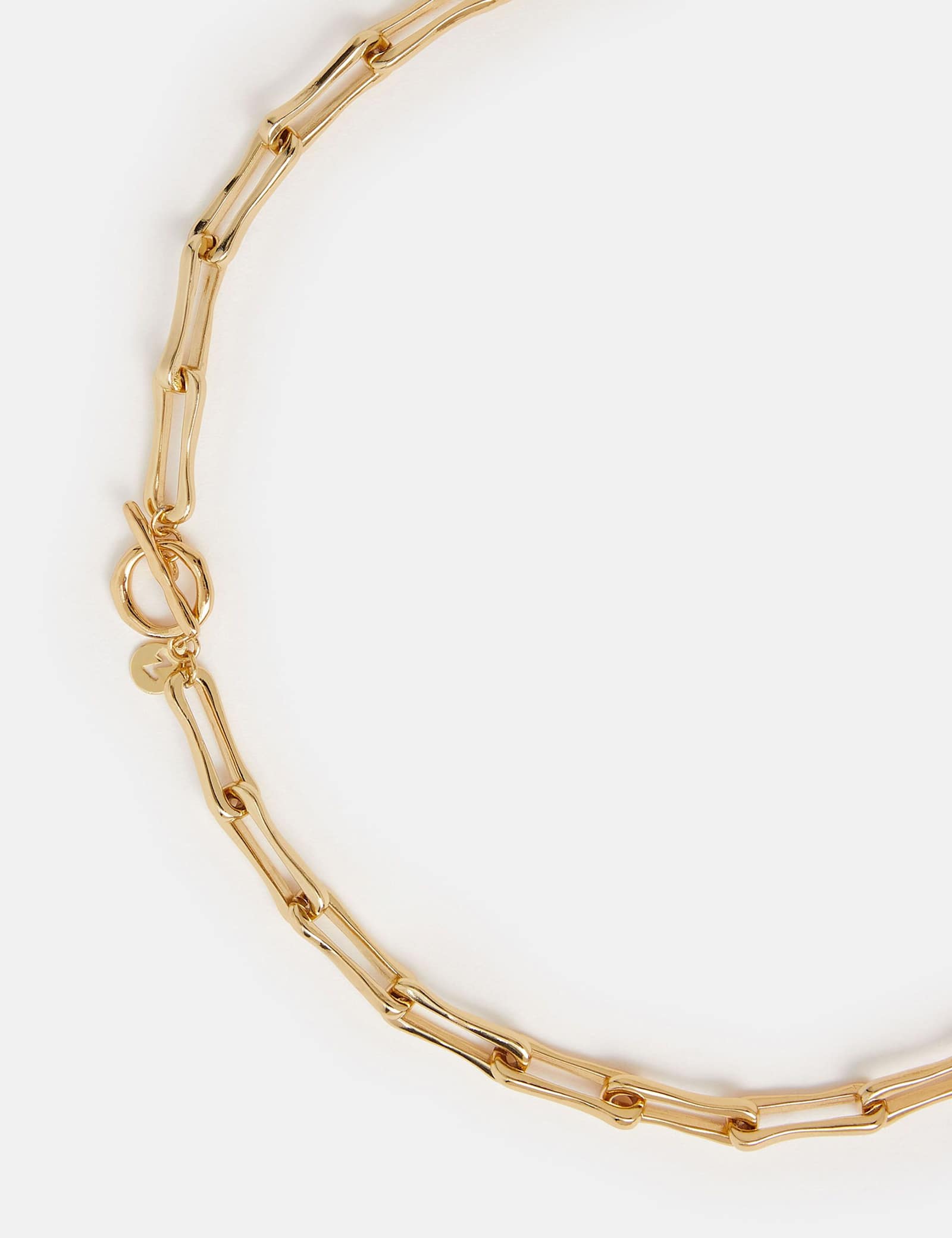 14ct Gold Plated Paperclip Necklace - image 2