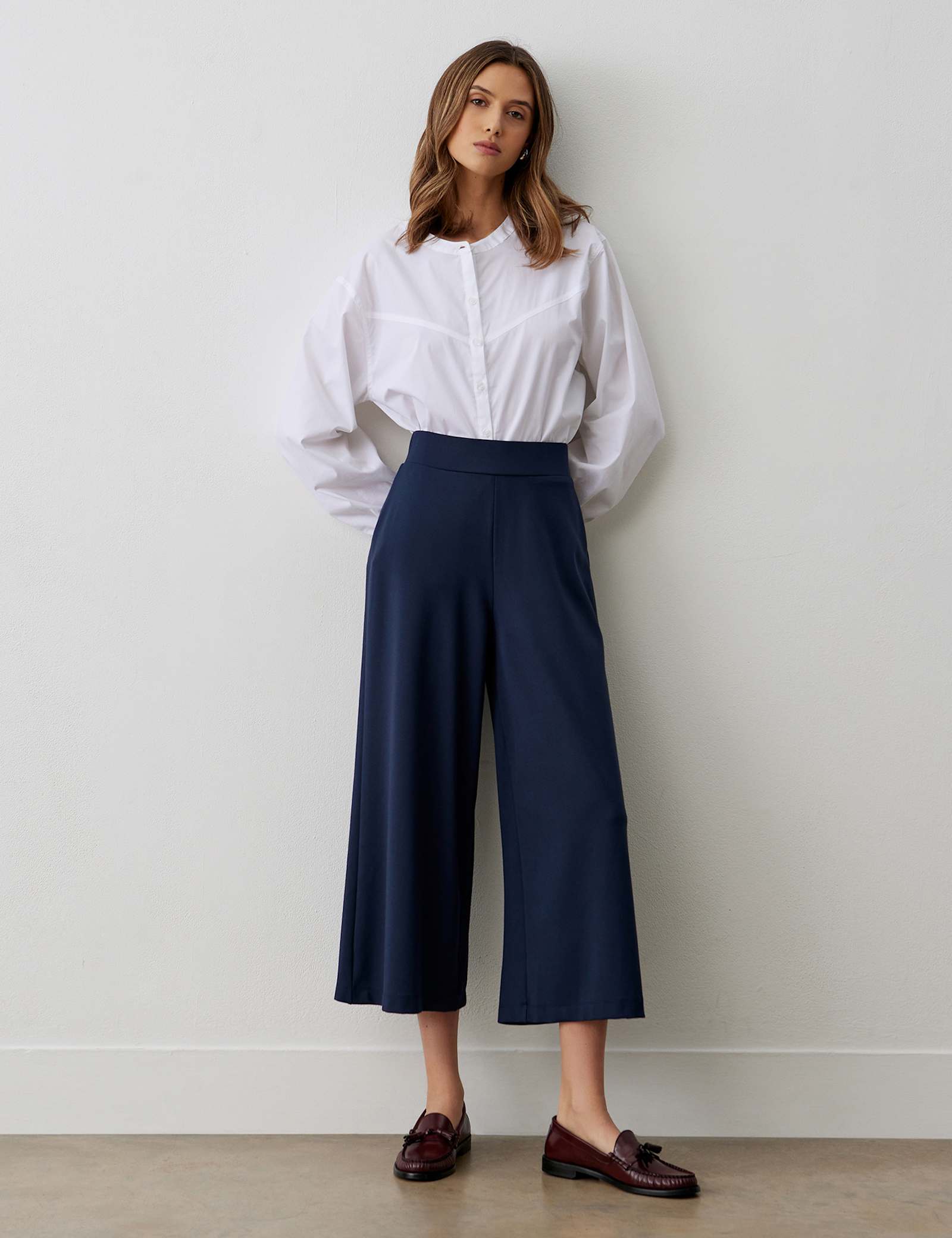 Miribel Ponte Jersey Wide Leg Trouser - image 3