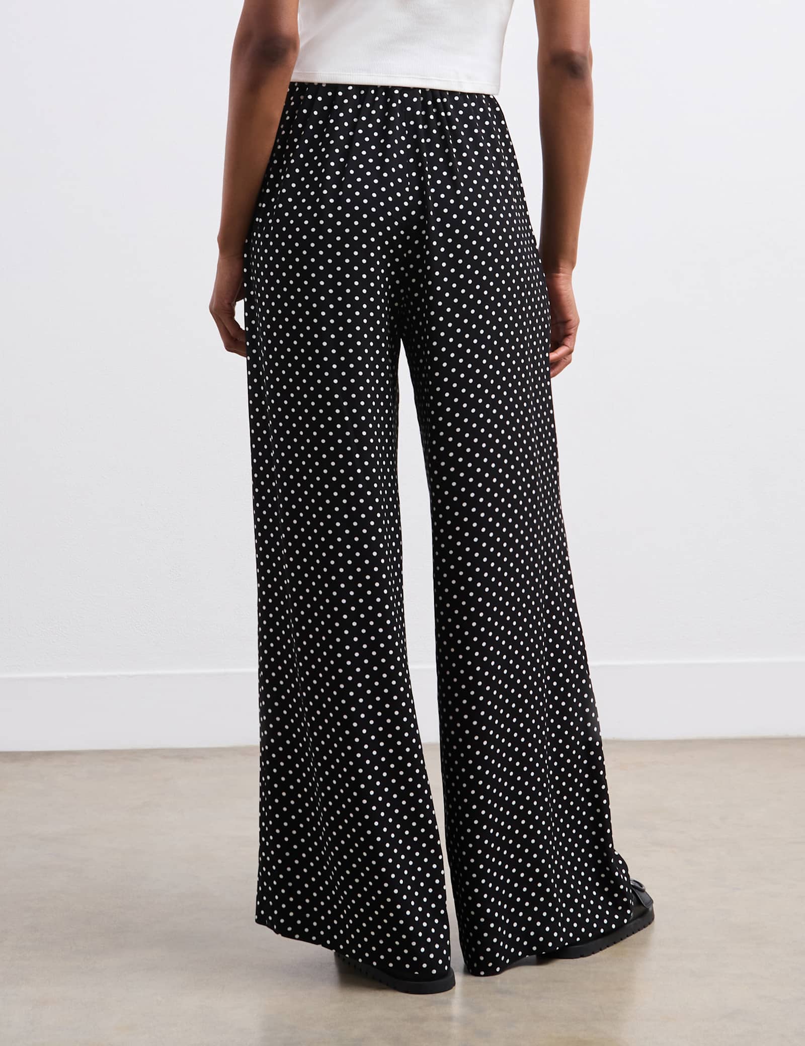 Polka Dot Wide Leg Trousers - image 4