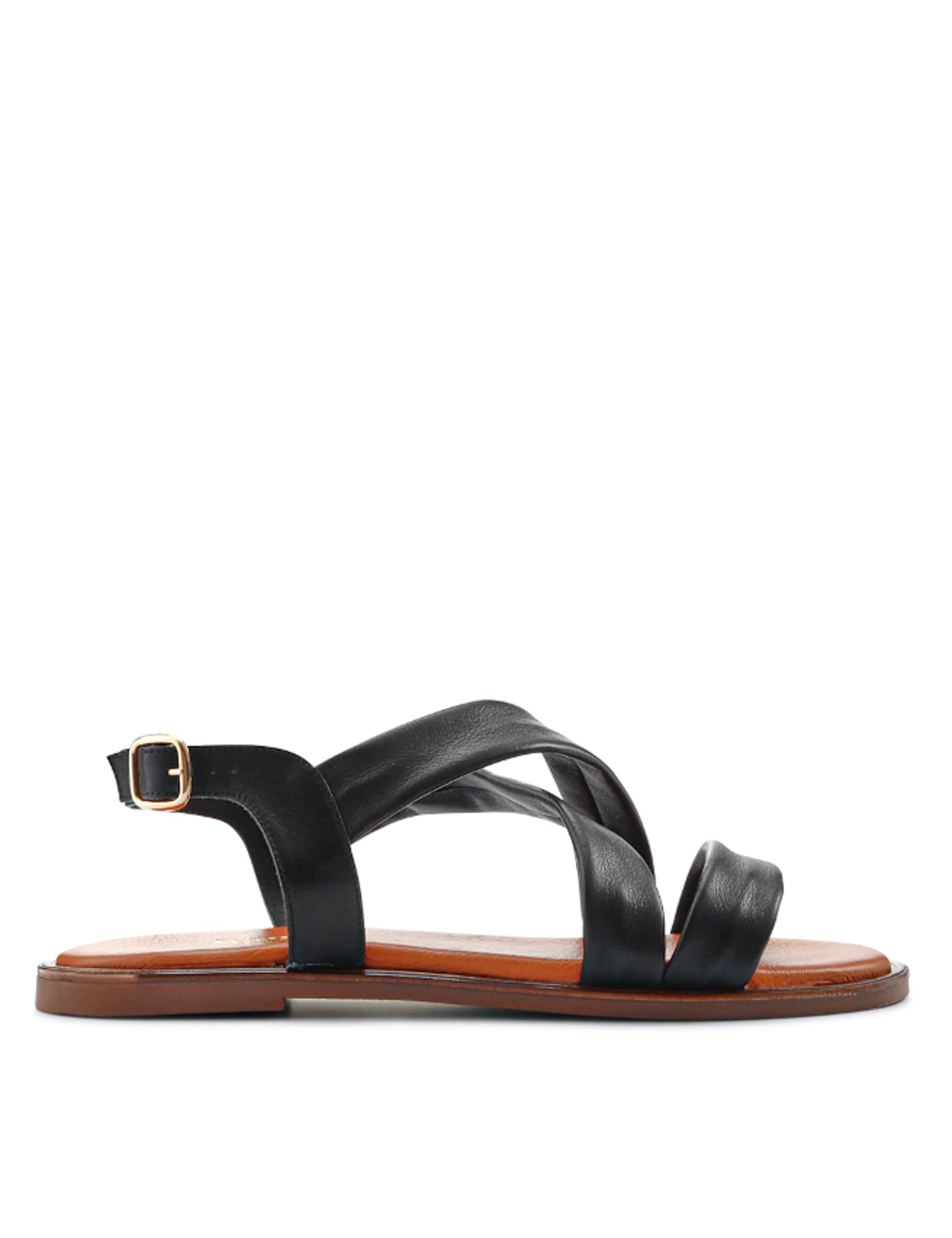 Wide Fit Leather Strappy Flat Sandals - image 1