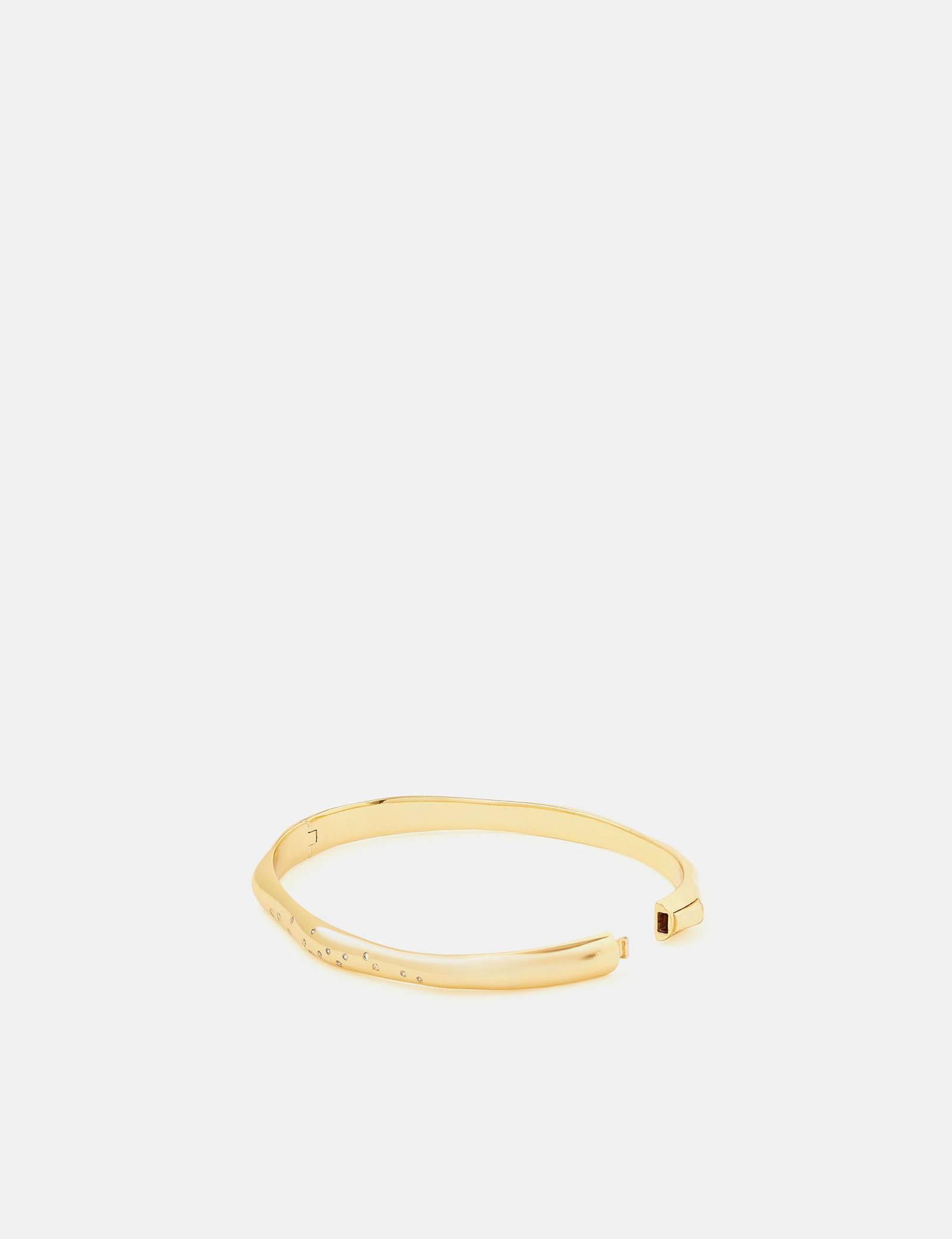 14ct Gold Plated Molten Bangle - image 2