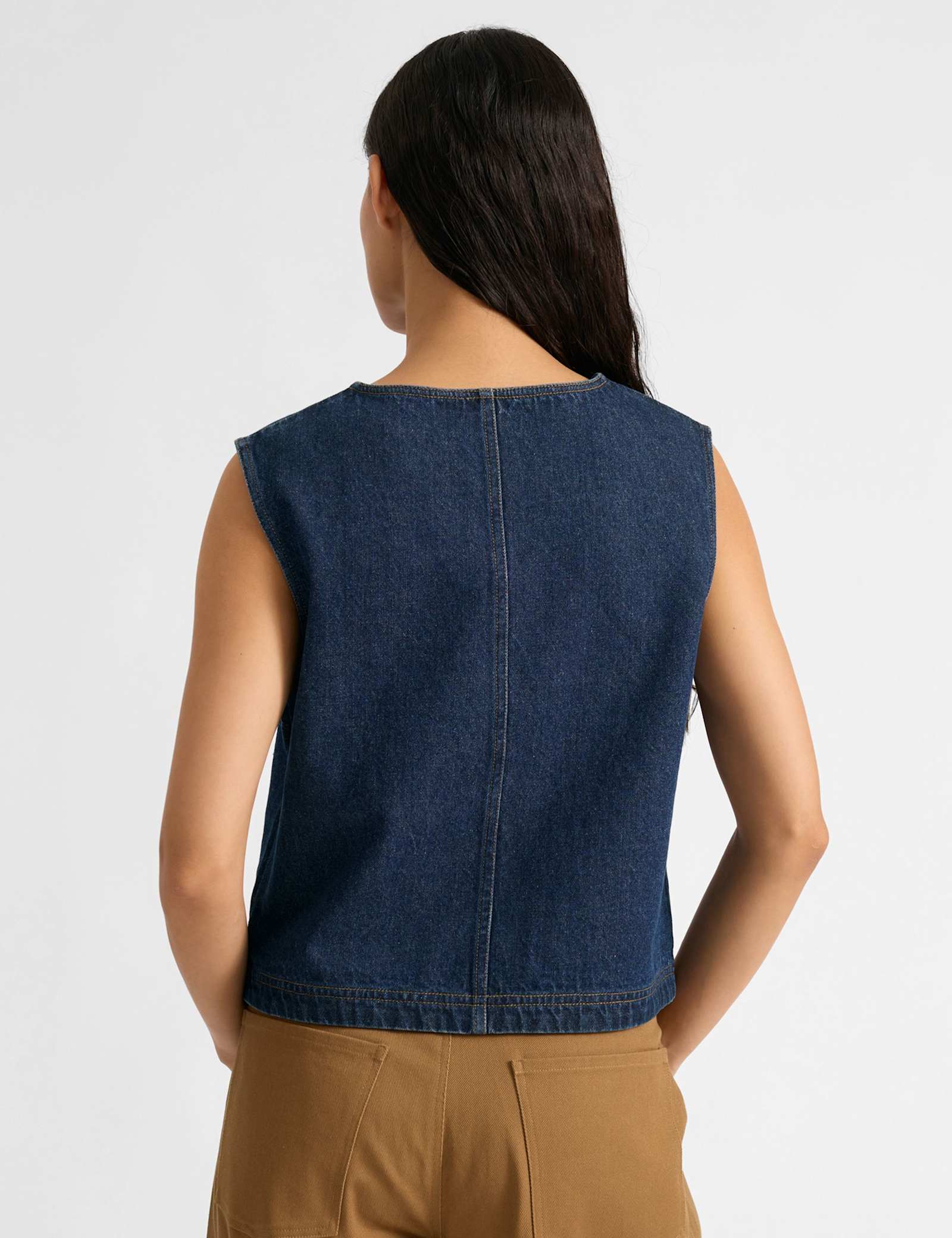 Denim Patch Pocket Waistcoat - image 3