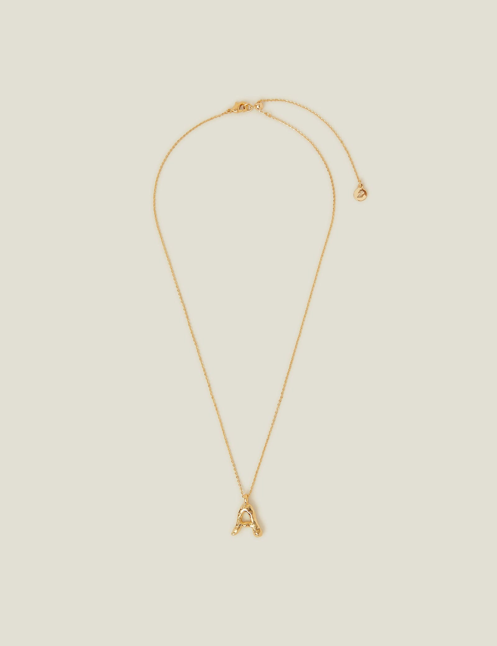 14ct Gold Plated Initial Pendant Necklace - image 1