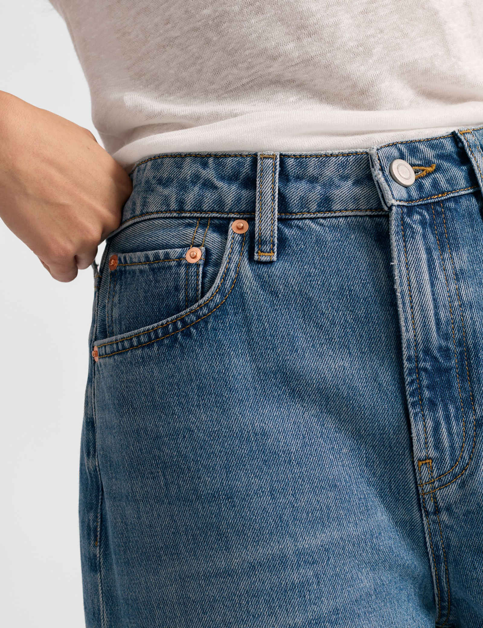 Denim Wide Leg Culottes - image 4