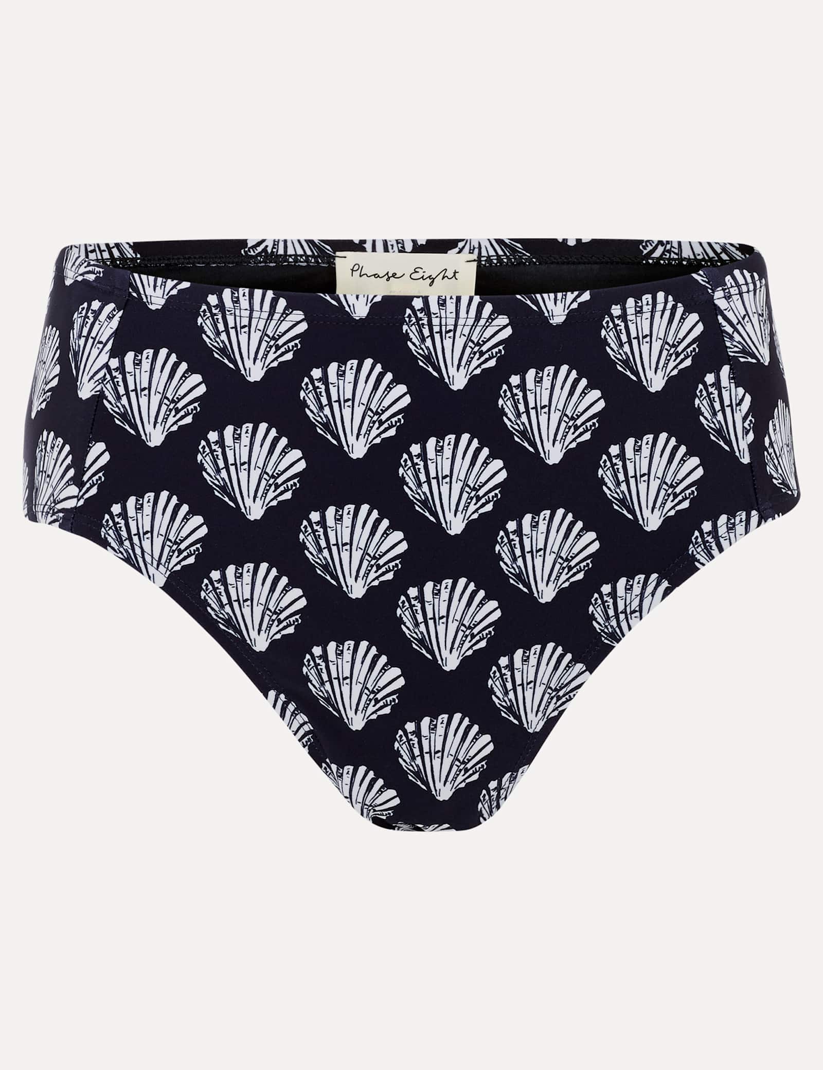 Shell Print High Waisted Bikini Bottoms - image 1
