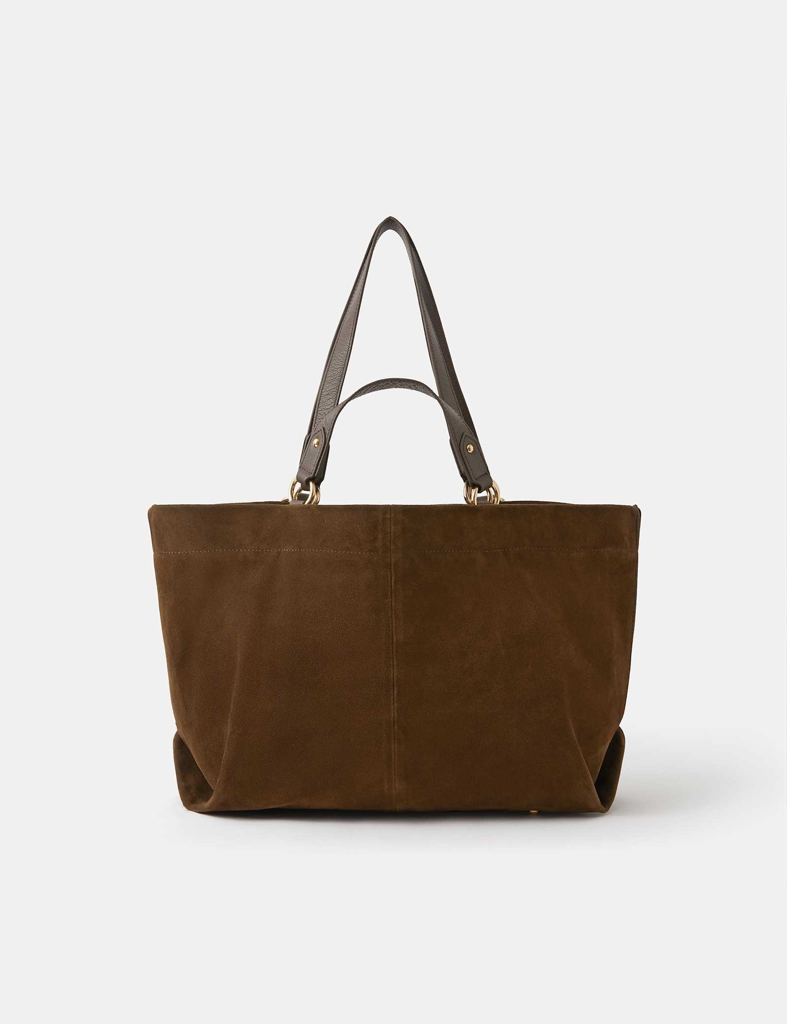 Suede Multi Handle Tote Bag - image 1