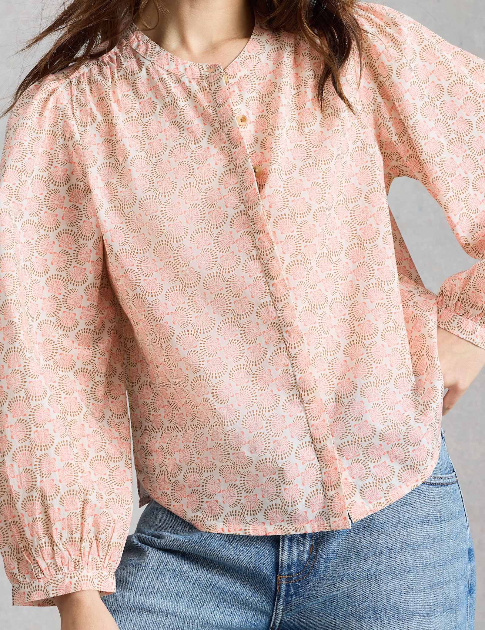 Pure Cotton Printed Button Through Blouse - image 5