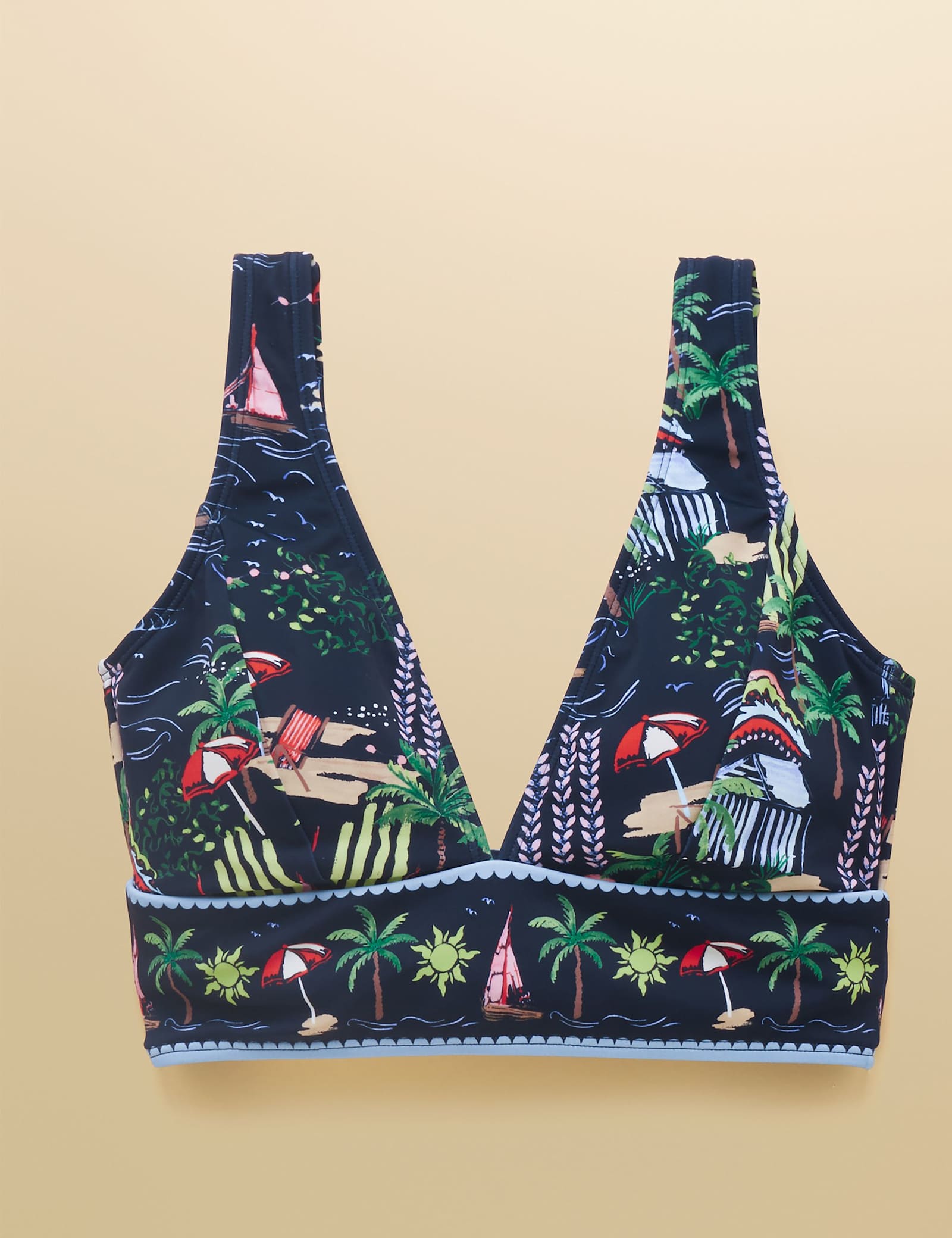 Holiday Icons Padded V-Neck Bikini Top - image 1