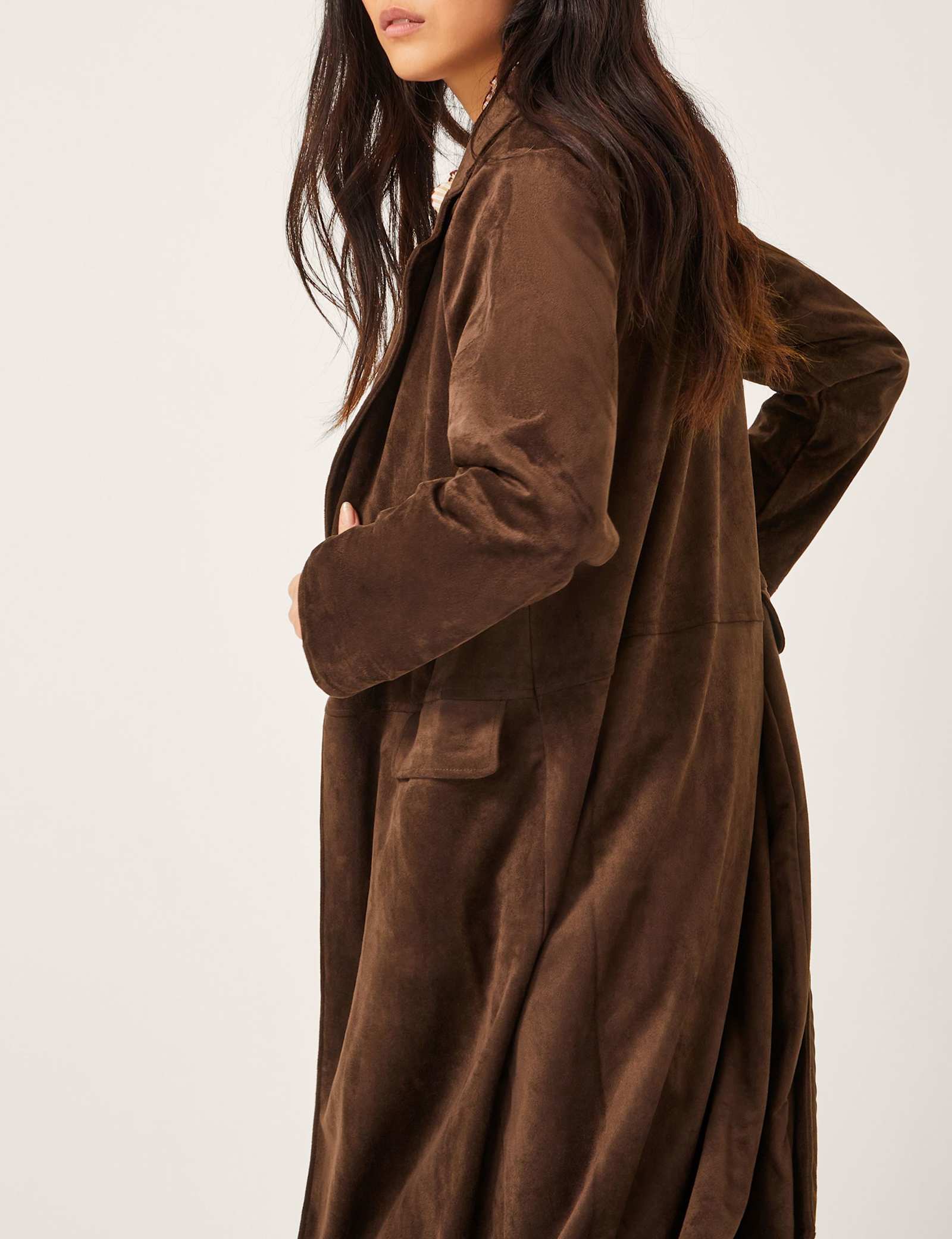Suedette Trench Coat - image 4