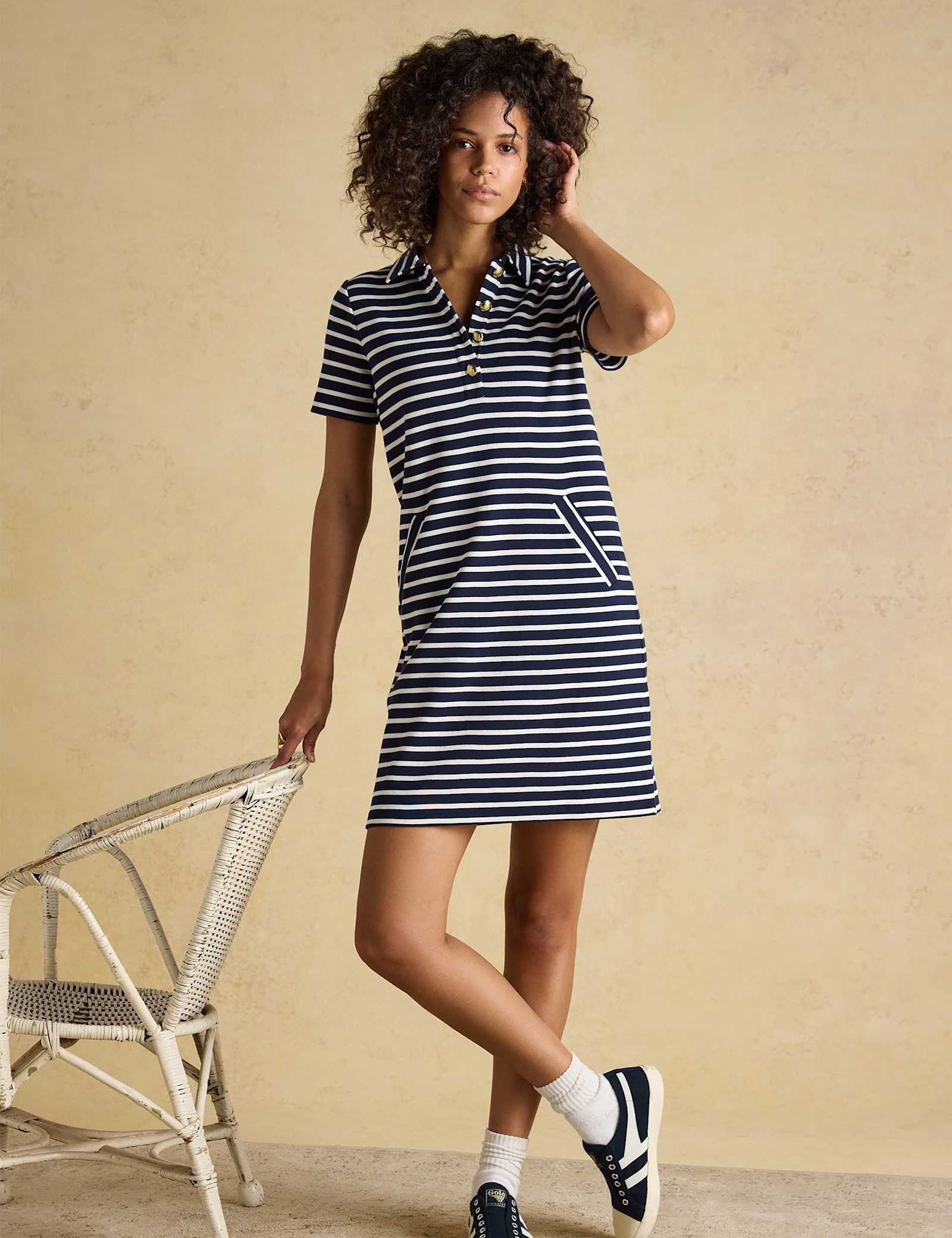 Pure Cotton Striped Mini Shirt Dress - image 2