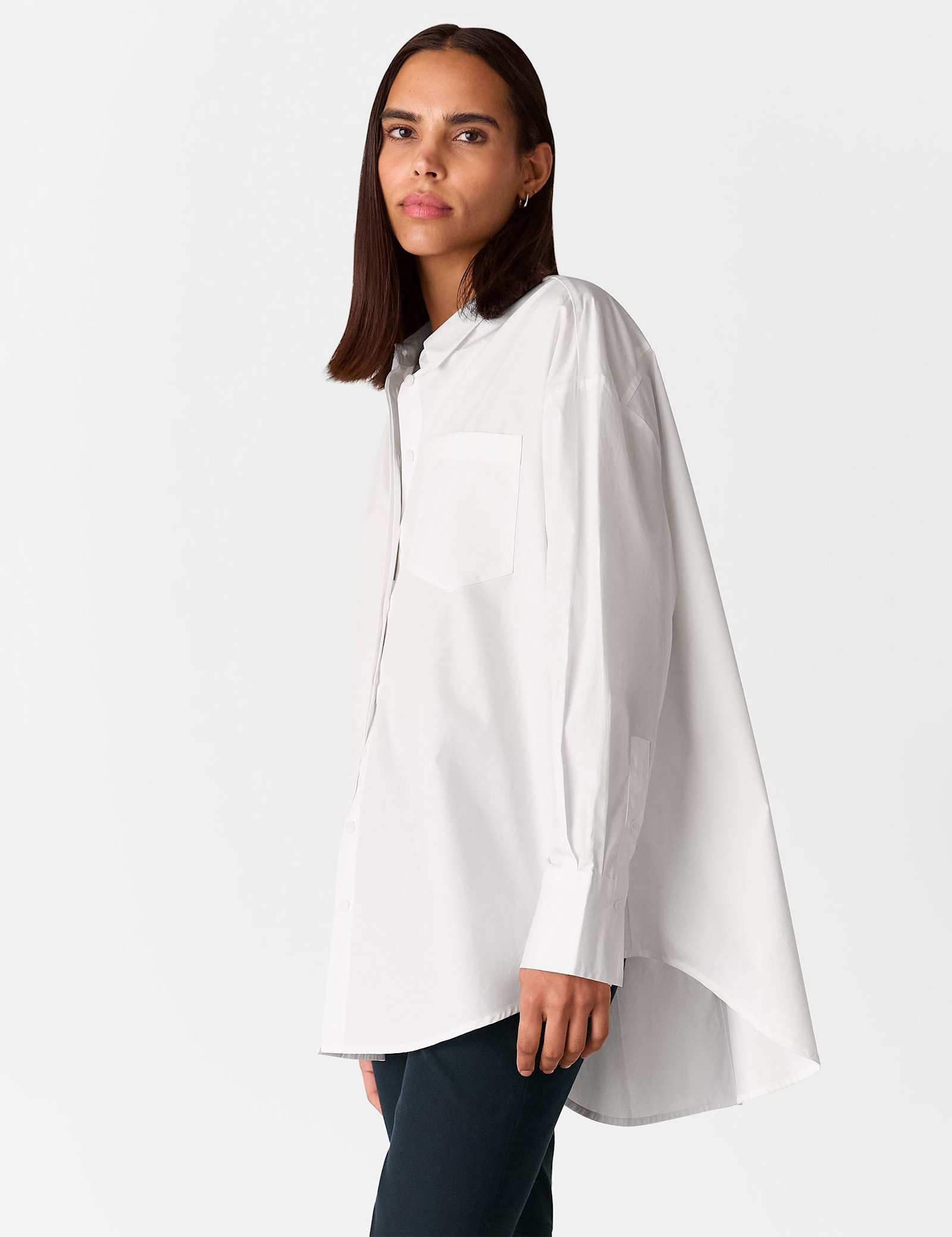Pure Cotton Collared Oversized Shirt - image 3