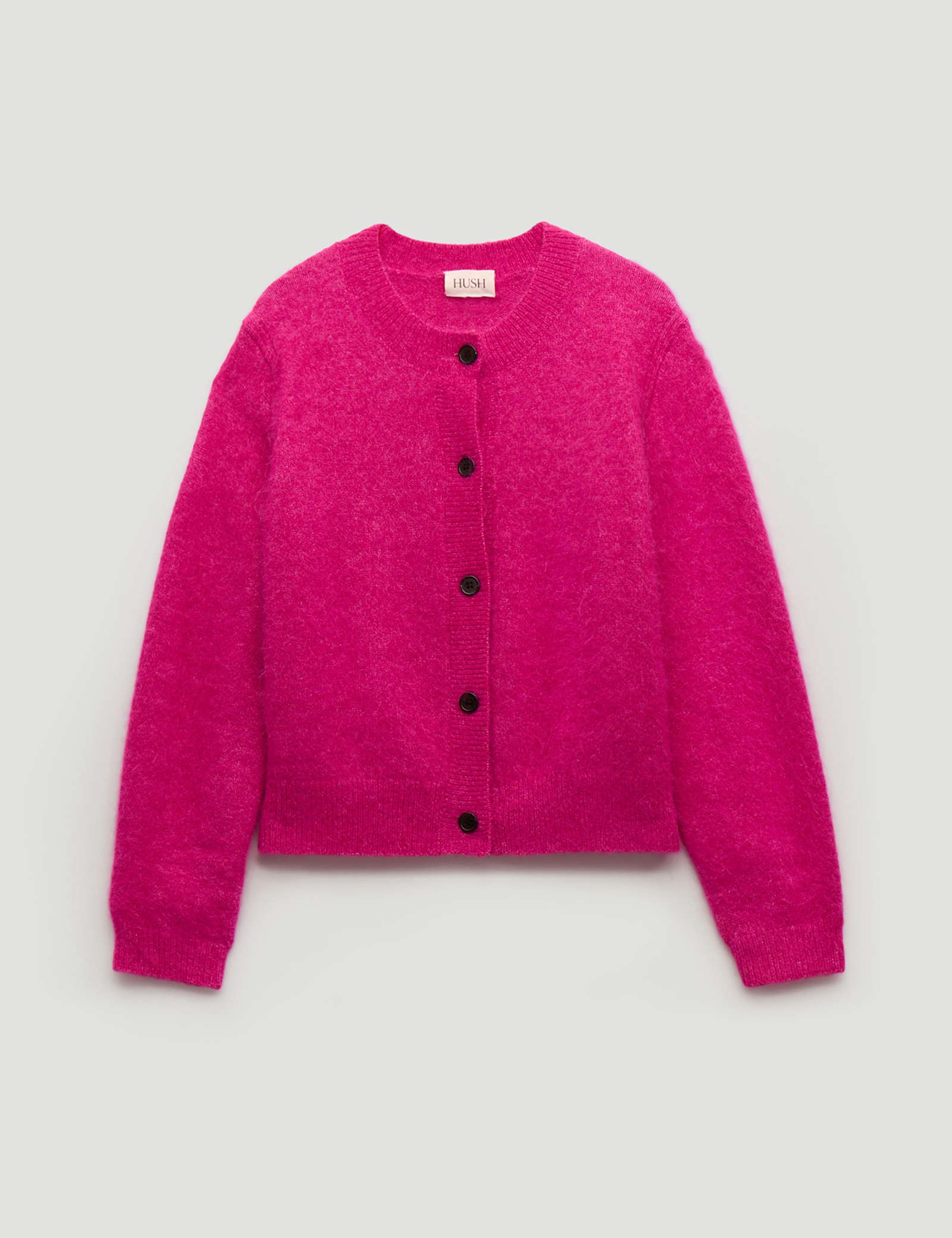 Alpaca Blend Crew Neck Cardigan - image 1