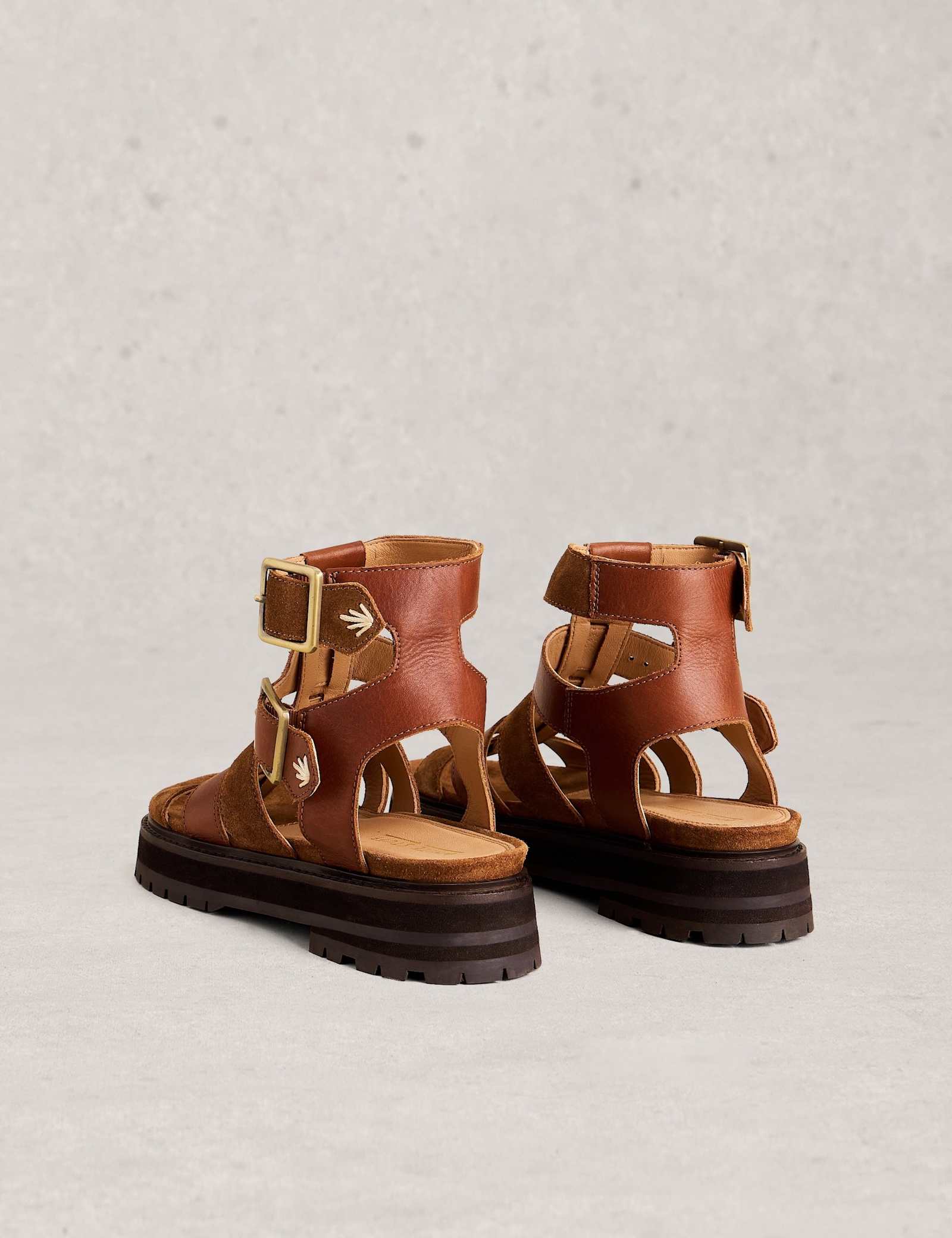 Leather Footbed Gladiator Sandals - image 2
