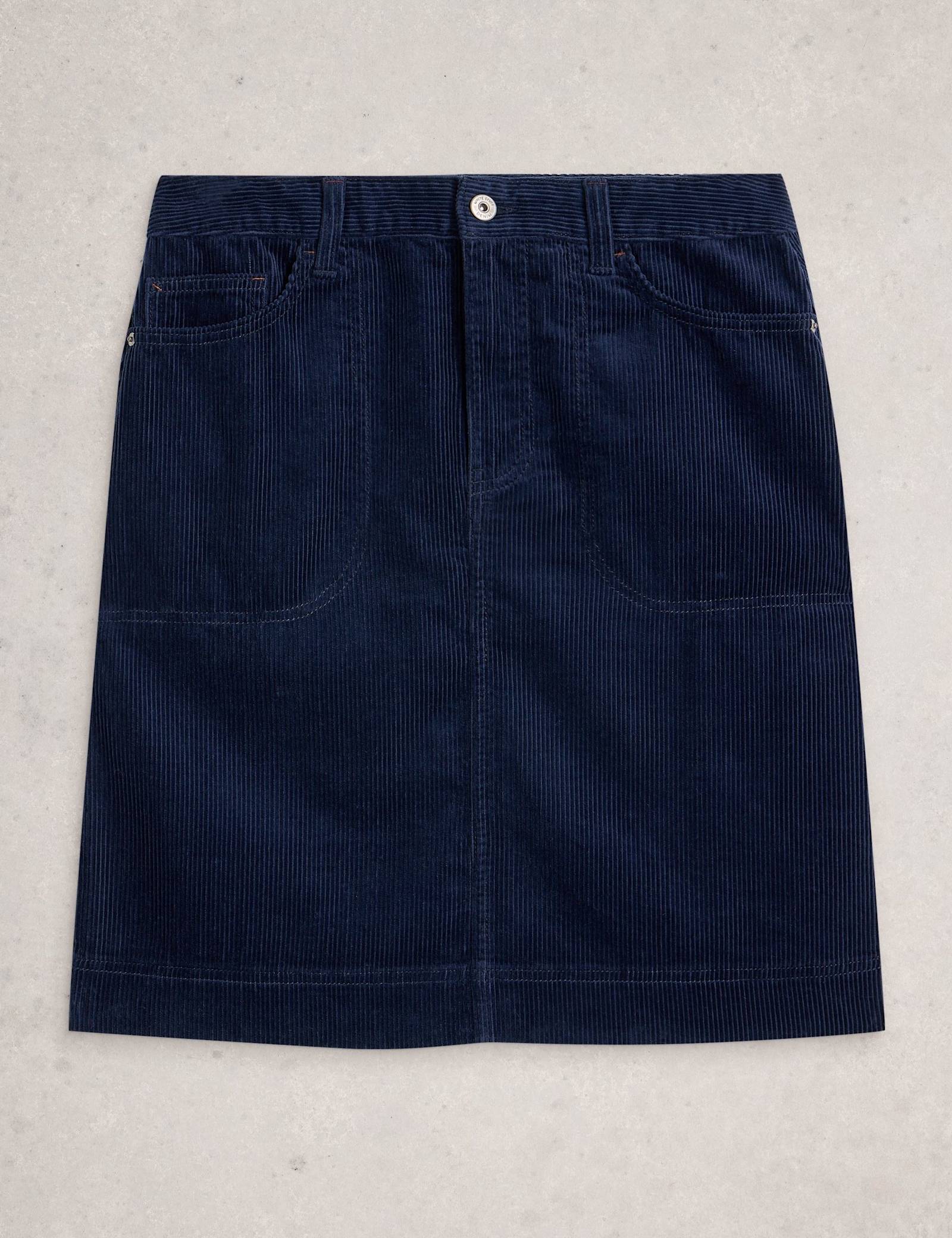 Cord Knee Length A-Line Skirt - image 1