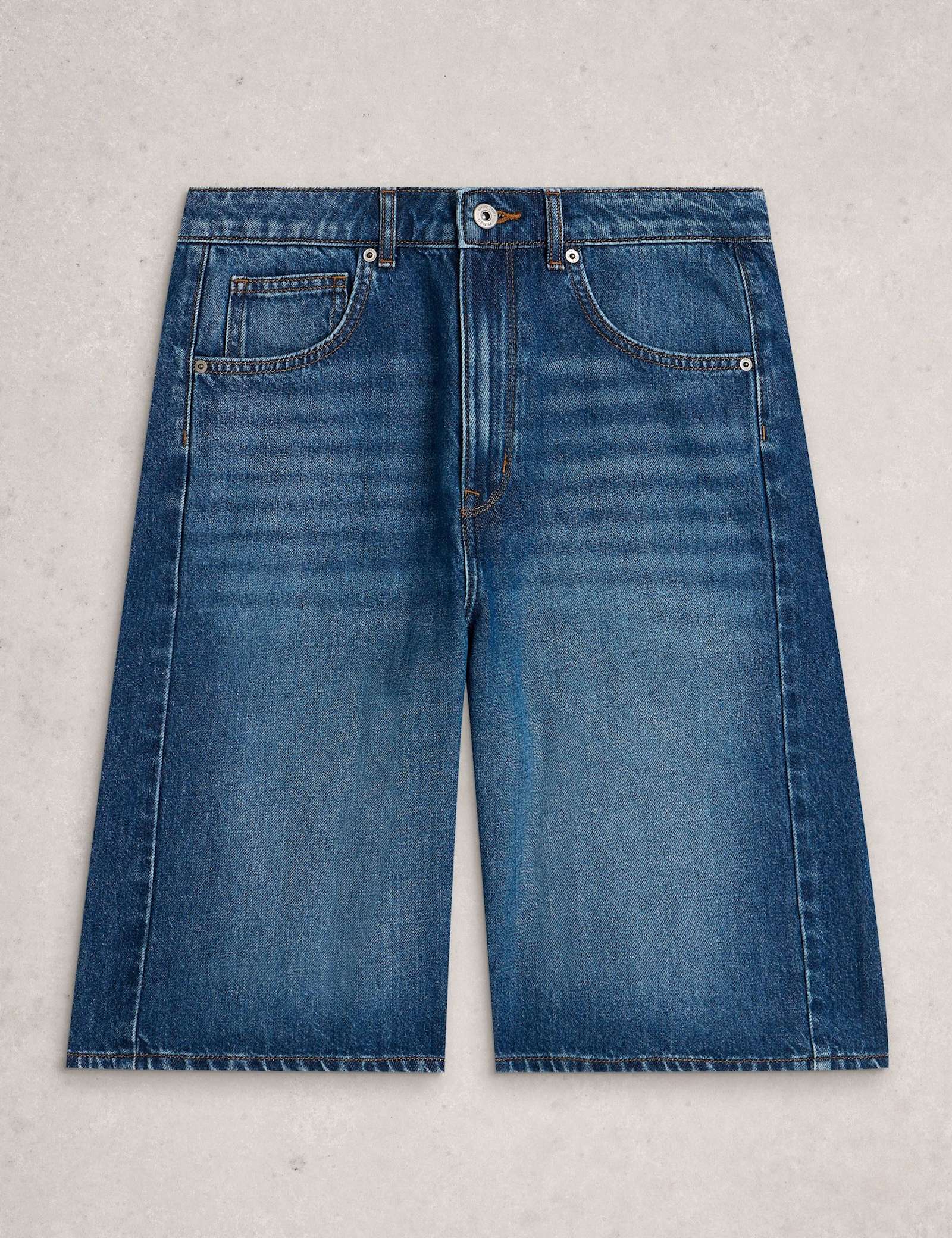 Denim Longer Length Shorts - image 1