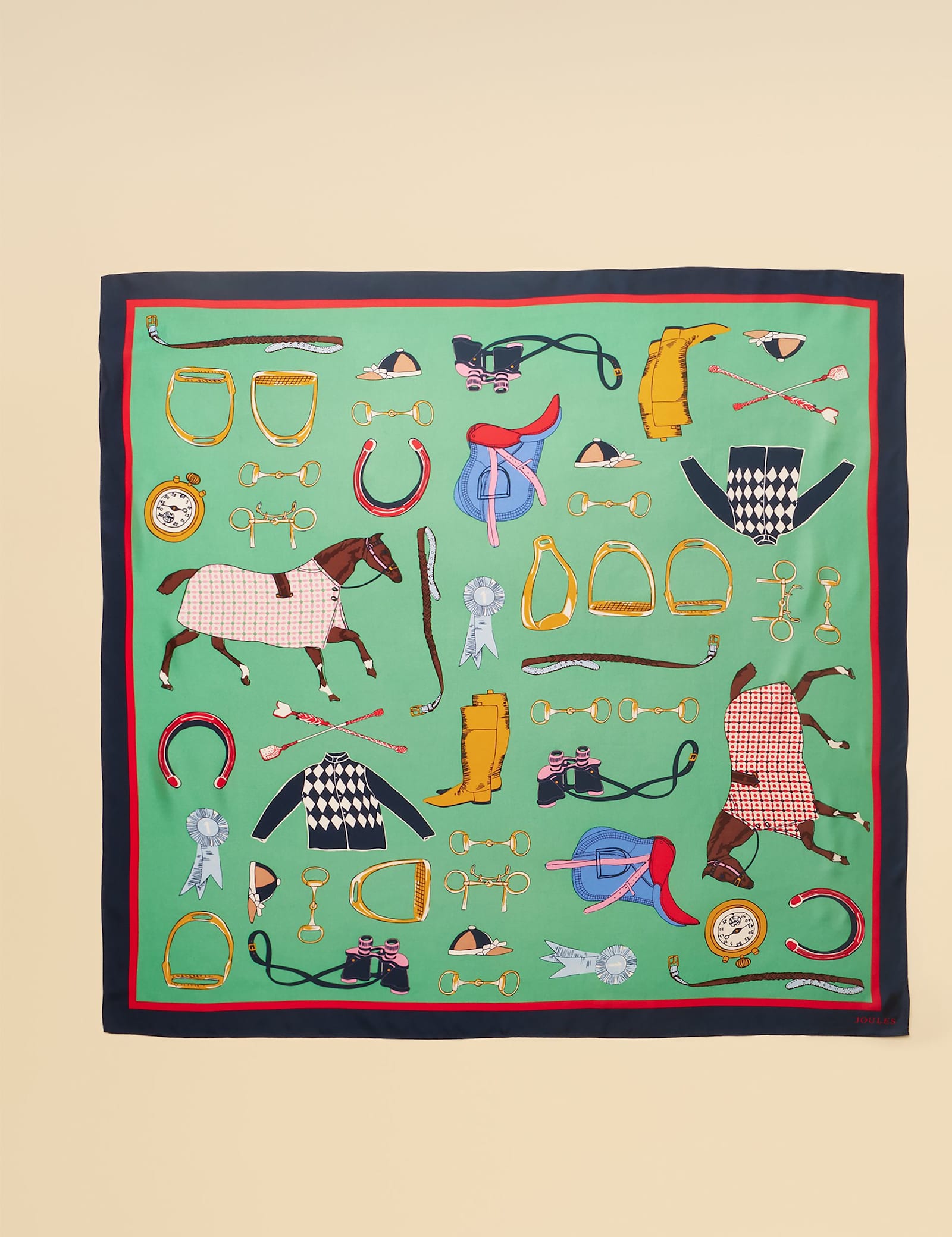 Pure Silk Printed Horse Scarf - image 5