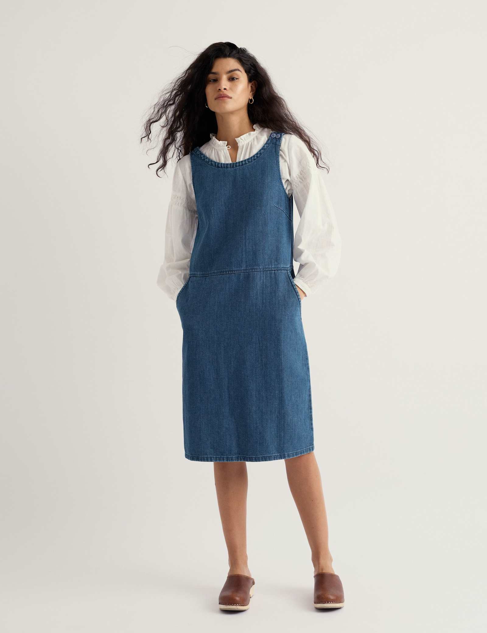 Cotton Rich Knee Length Shift Dress - image 2