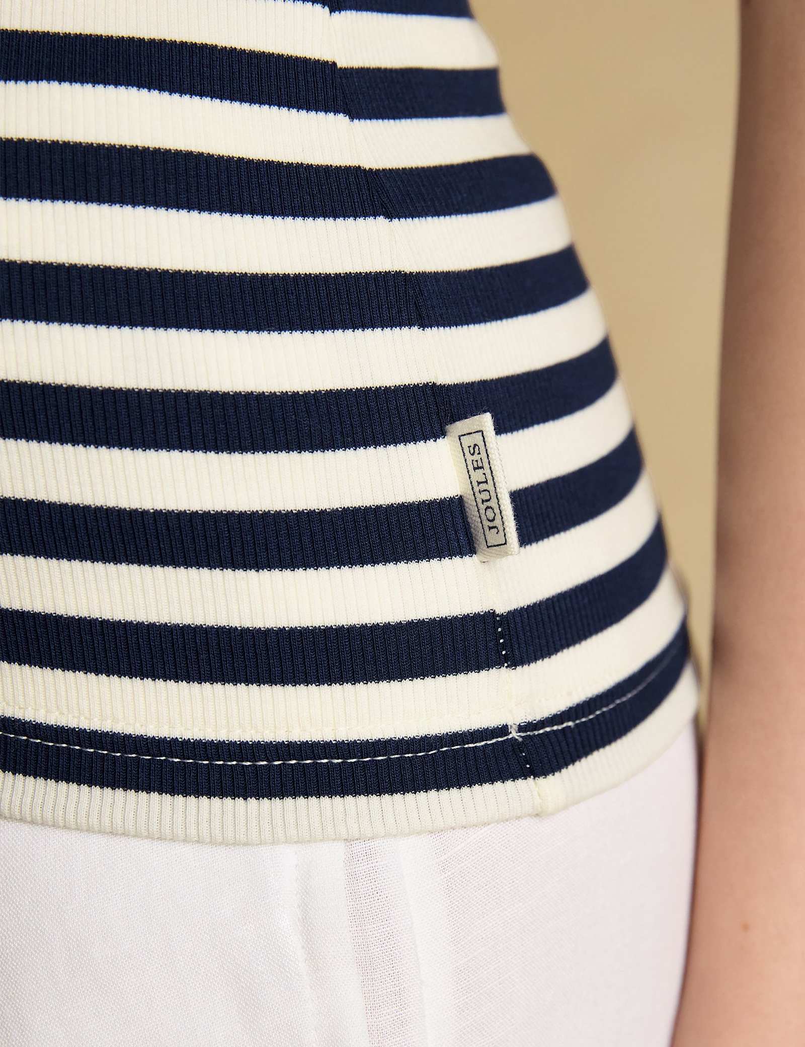2 Pack Jersey Ribbed Striped Vest Tops - image 3