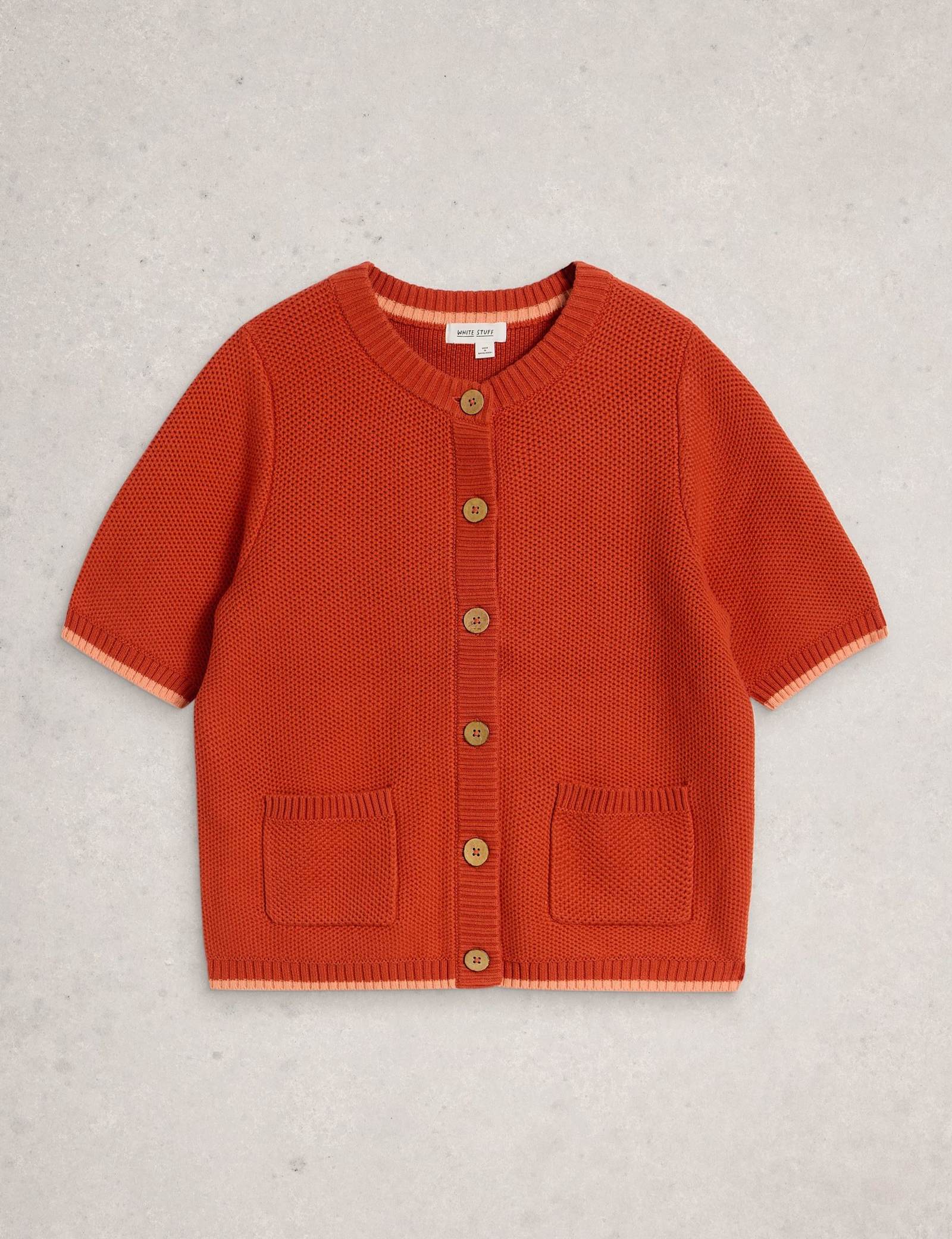 Pure Cotton Textured Crew Neck Cardigan - image 2