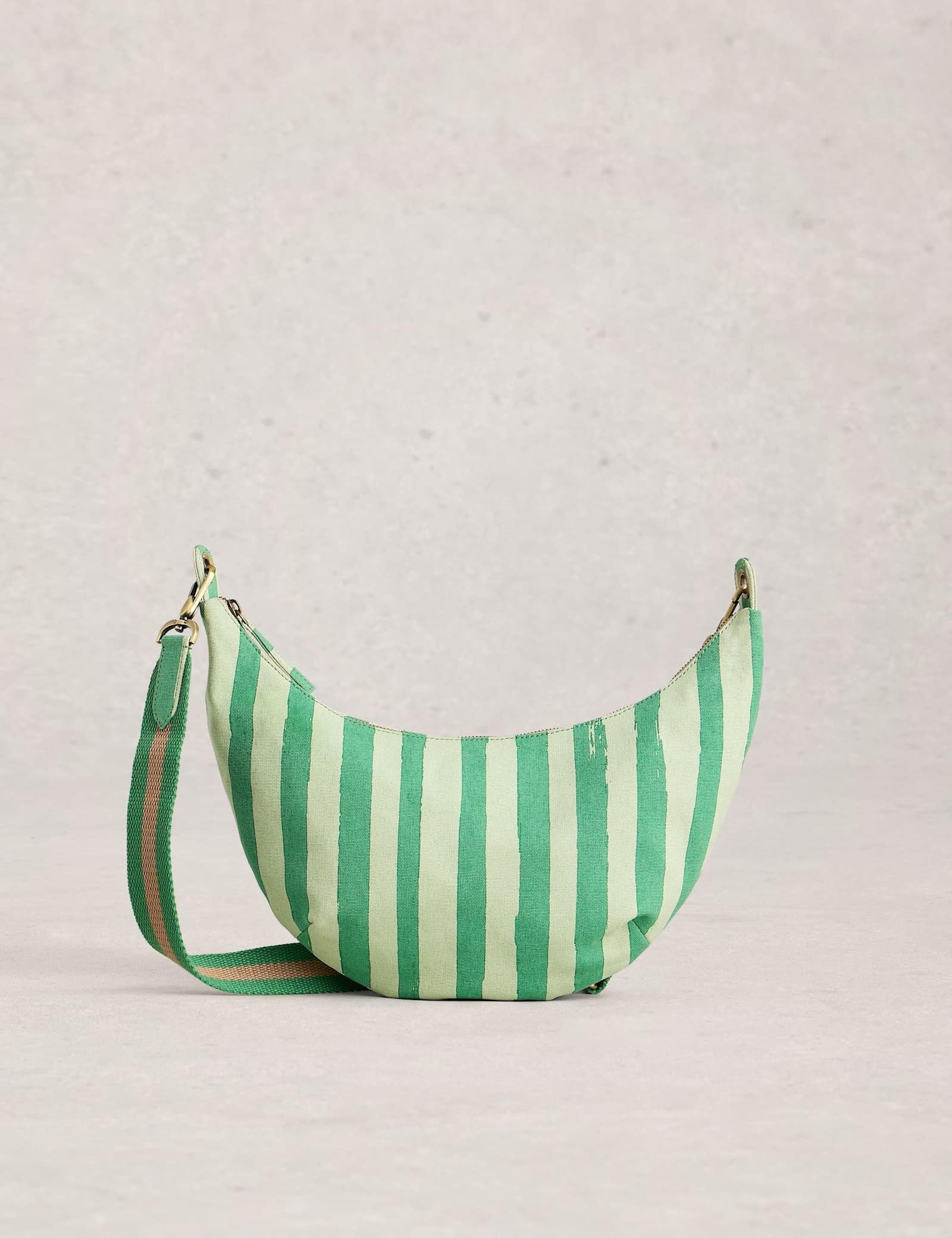 Canvas Striped Cross Body Bag - image 1