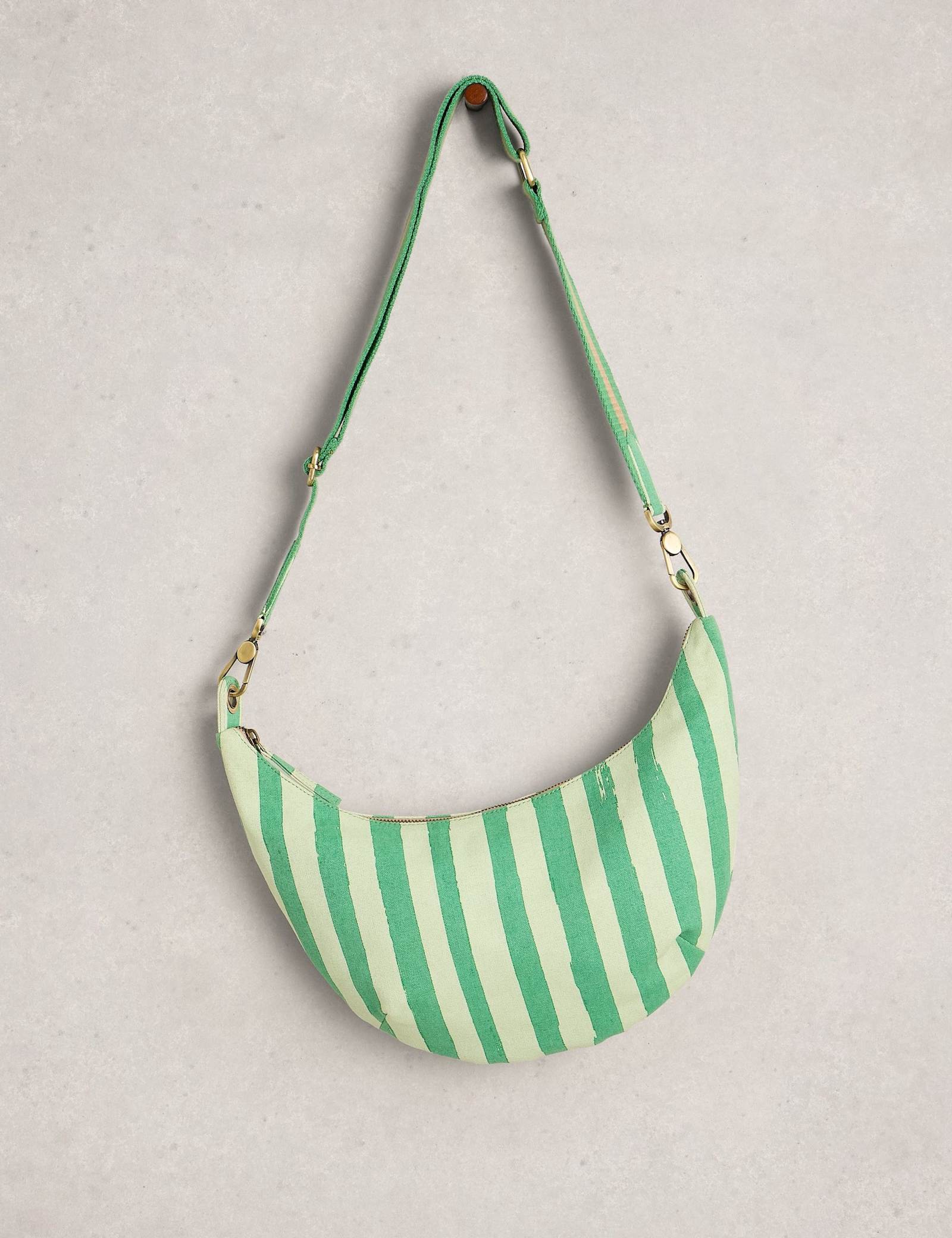 Canvas Striped Cross Body Bag - image 2