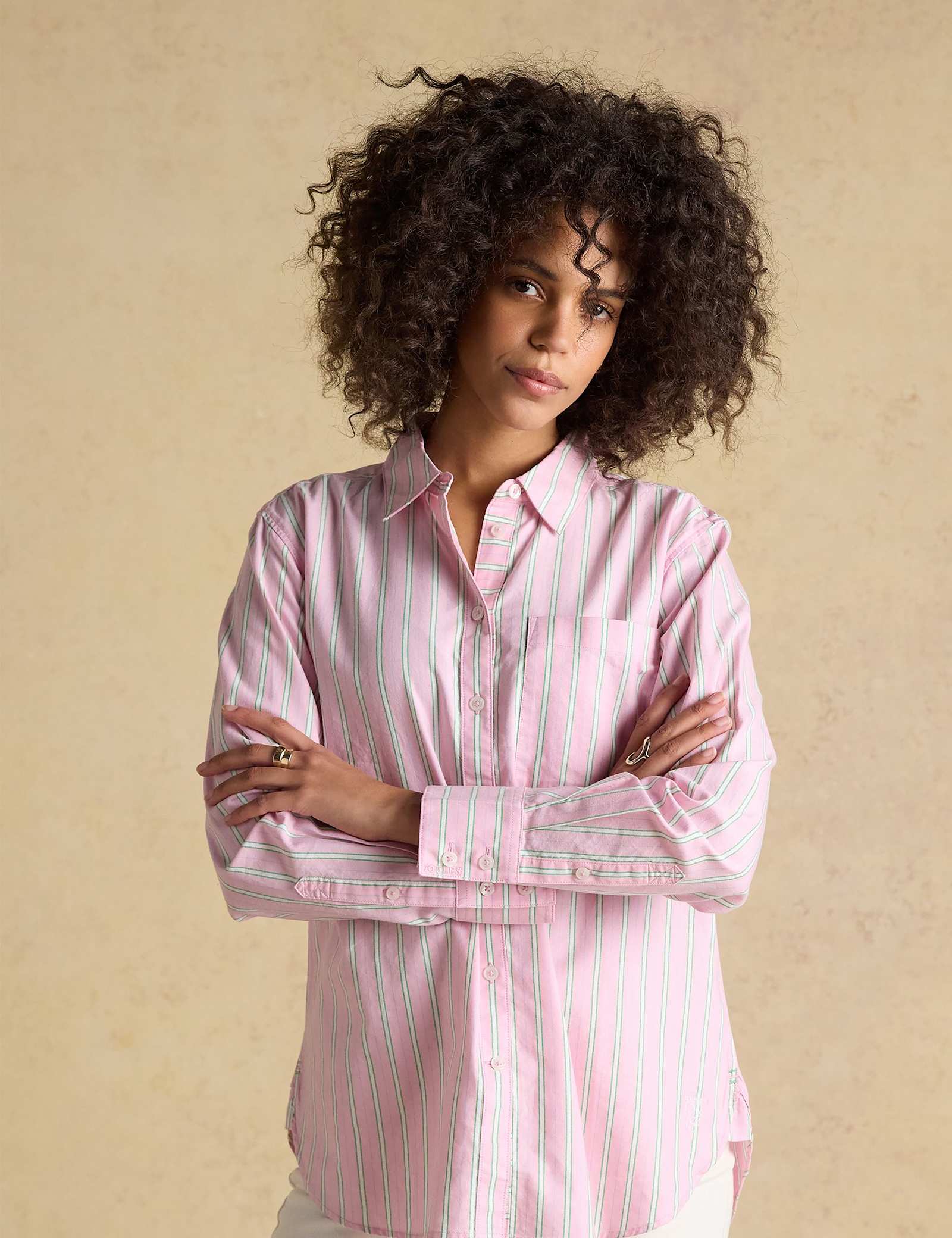 Pure Cotton Striped Oxford Shirt - image 1