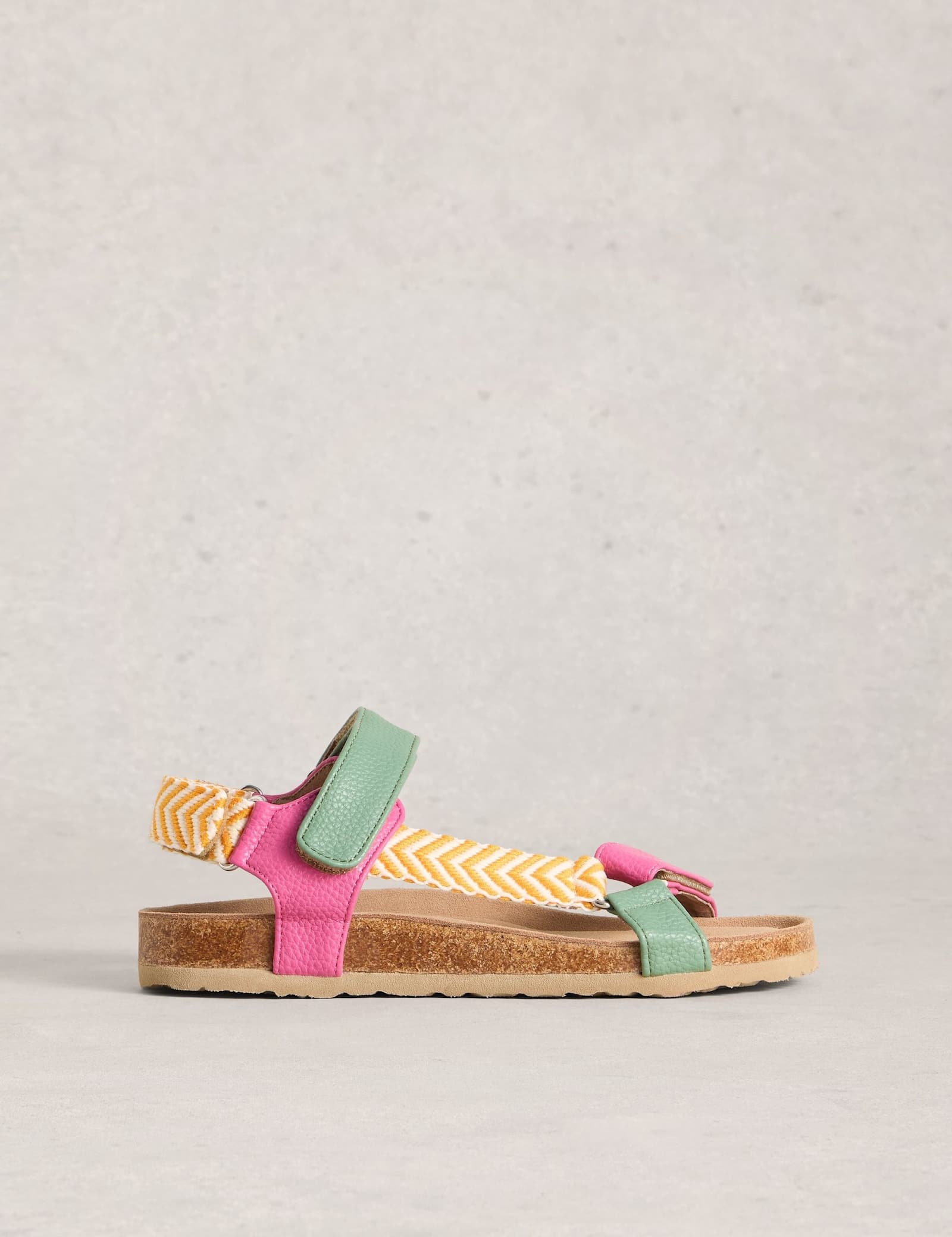 Riptape Ankle Strap Flat Footbed Sandals - image 1