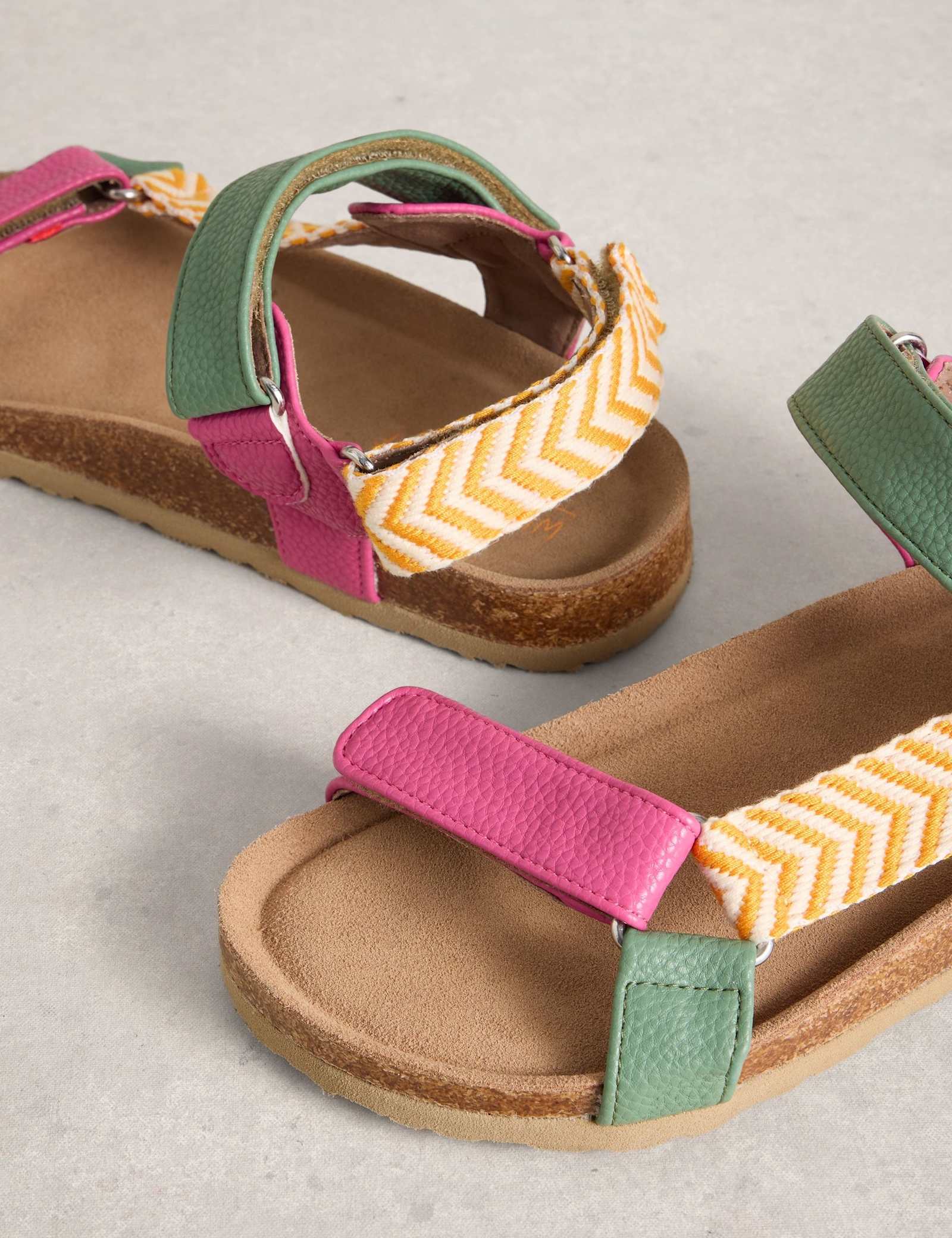 Riptape Ankle Strap Flat Footbed Sandals - image 4